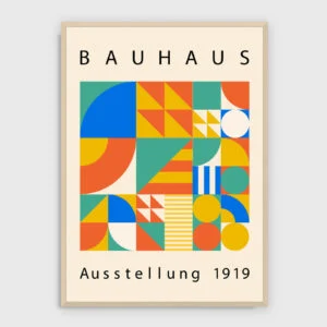 Bauhaus Nr. 313 – Akustikbild mit Druck, heller Holzrahmen
