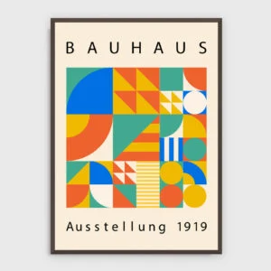 Bauhaus Nr. 313 – Akustikbild mit Druck, dunkler Holzrahmen