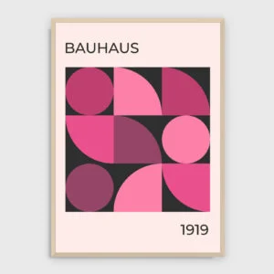 Bauhaus Nr. 229 – Akustikbild mit Druck, heller Holzrahmen