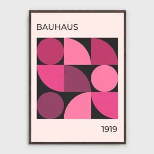 Bauhaus Nr. 229 – Akustikbild mit Druck, dunkler Holzrahmen