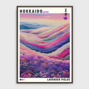 Japanisch Nr. 32 – Akustikbild mit Druck, dunkler Holzrahmen