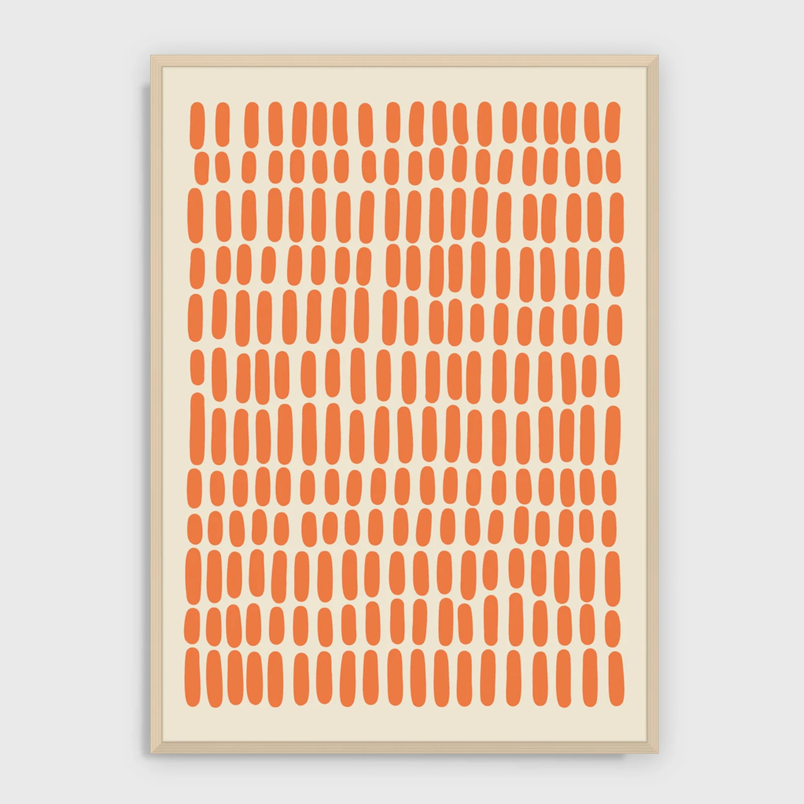 Modern Abstrakt Nr. 93 – Akustikbild mit Druck, heller Holzrahmen