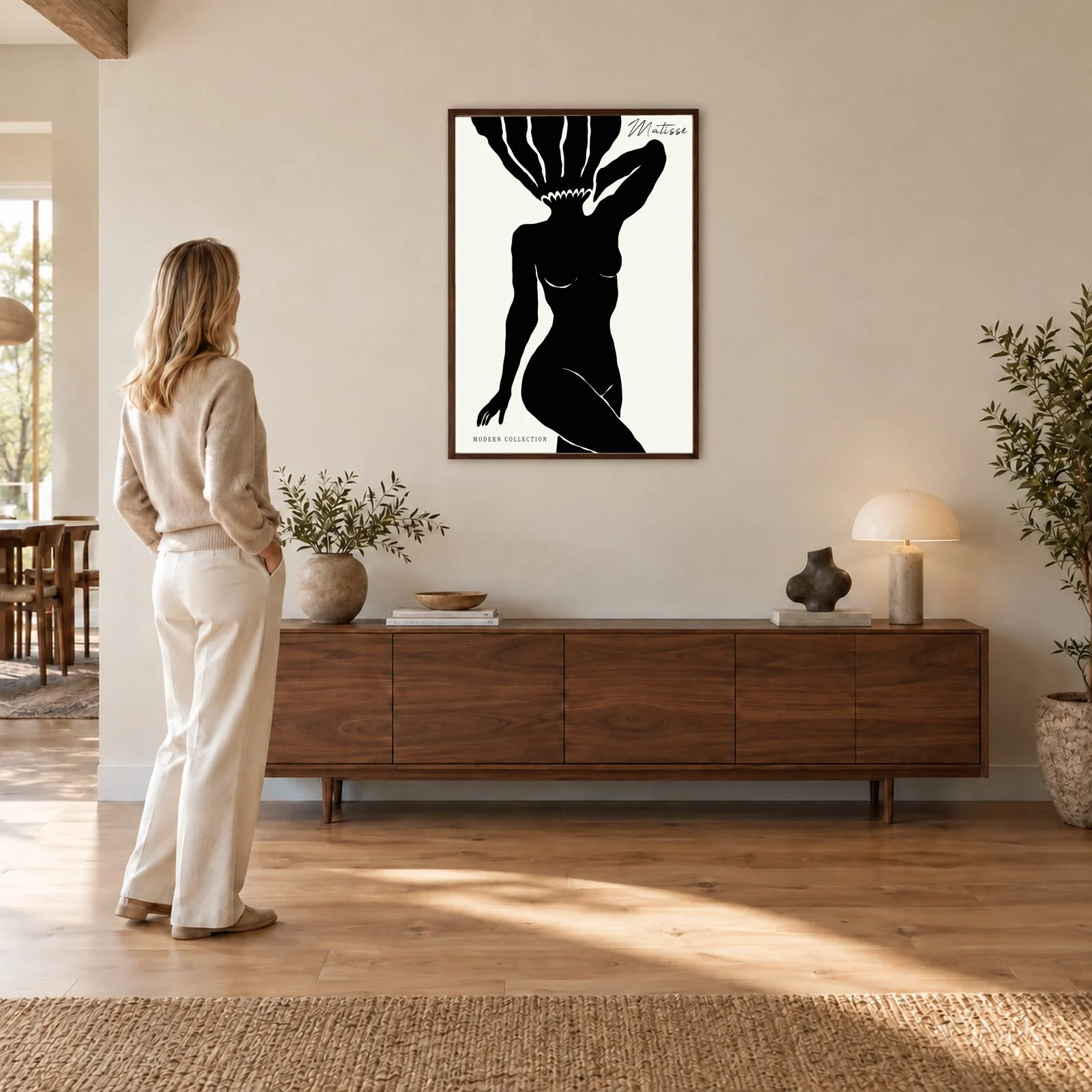 Matisse Nr. 444 – Akustikbild mit Druck, 104 × 73 cm