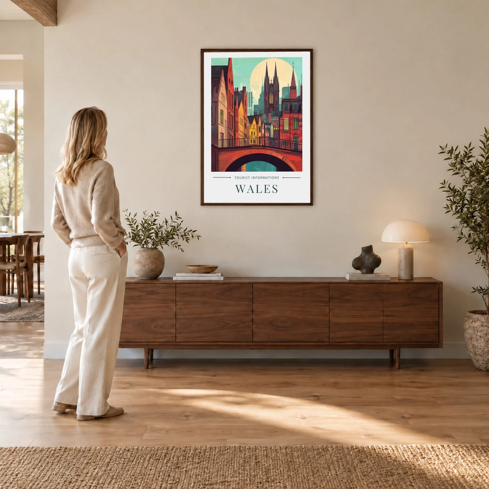 Reisen Nr. 96 – Akustikbild mit Druck, 104 × 73 cm