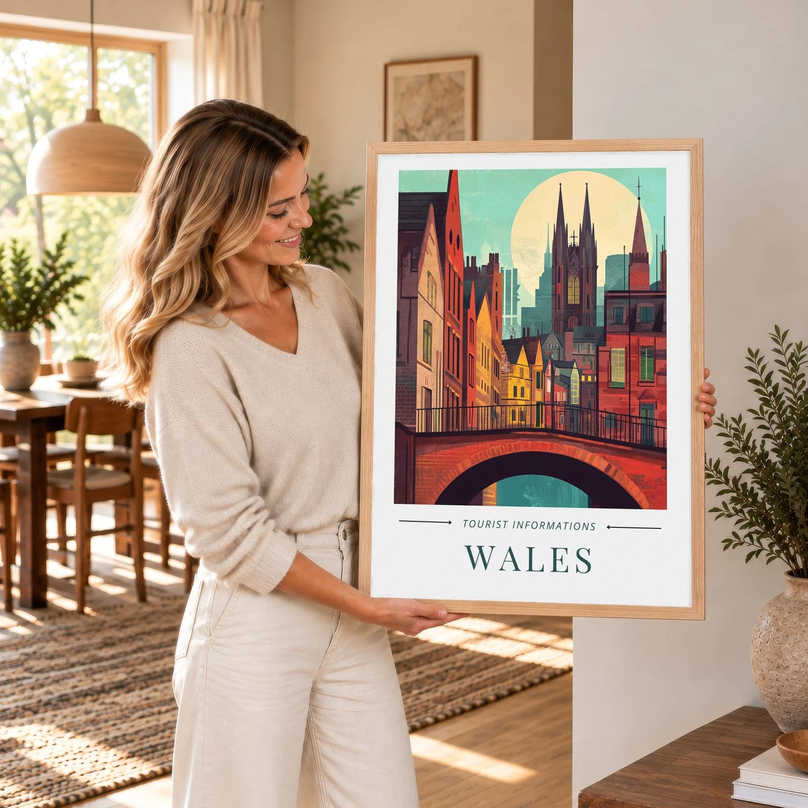 Reisen Nr. 96 – Akustikbild mit Druck, 104 × 73 cm