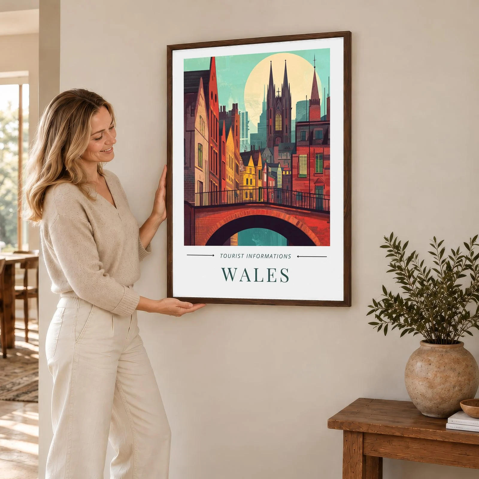 Reisen Nr. 96 – Akustikbild mit Druck, 104 × 73 cm