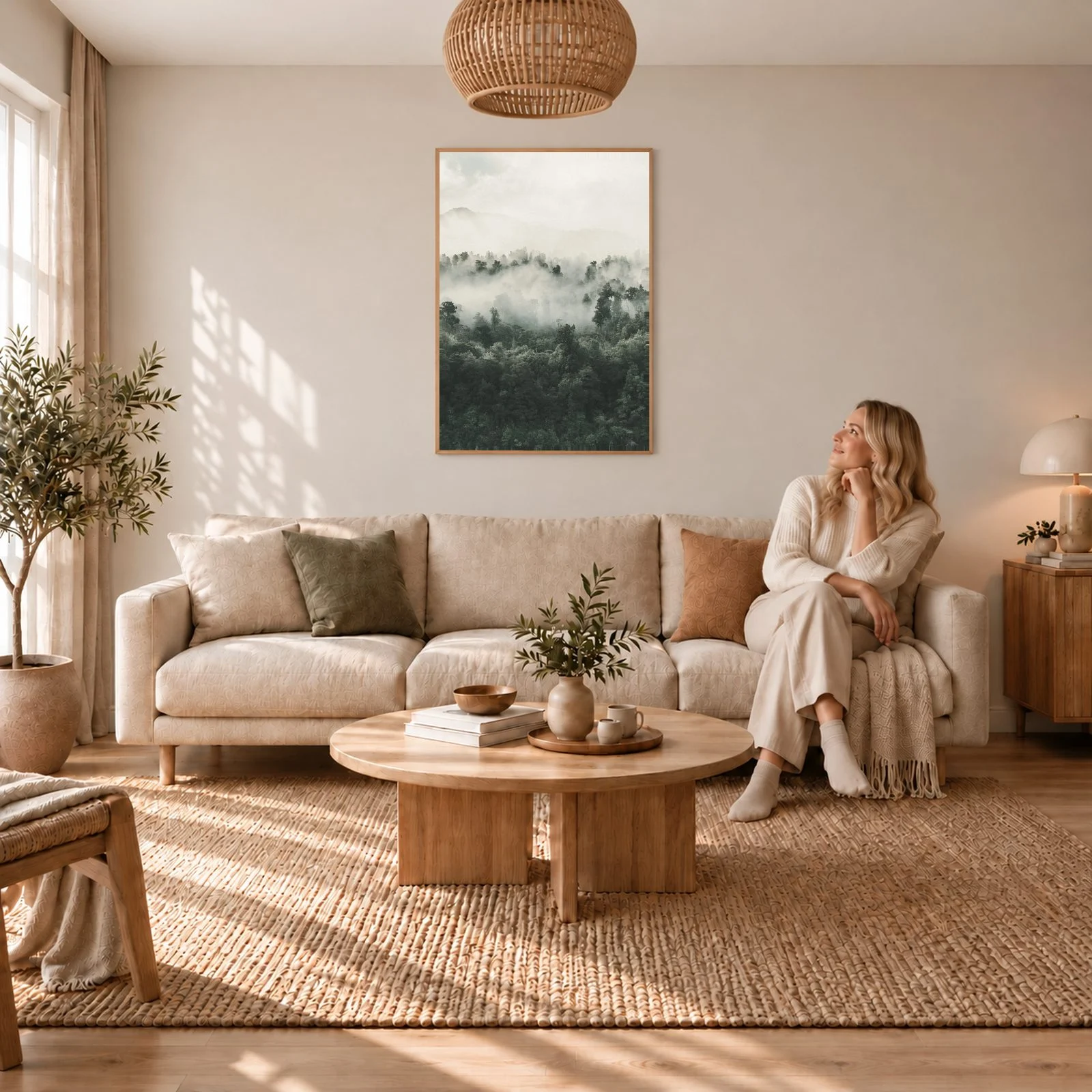 Natur Nr. 128 – Akustikbild mit Druck, 104 × 73 cm