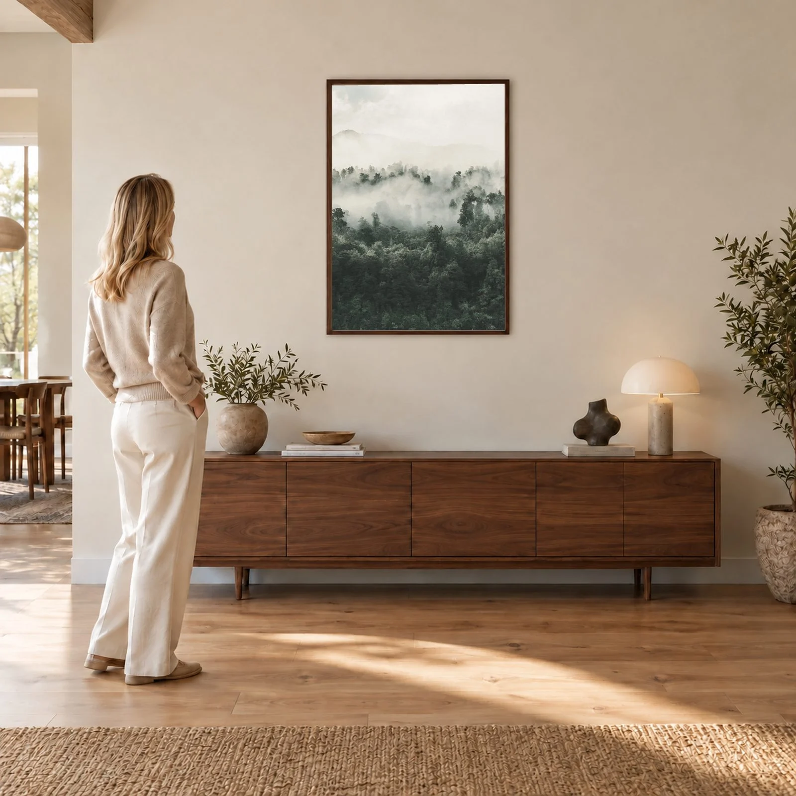 Natur Nr. 128 – Akustikbild mit Druck, 104 × 73 cm