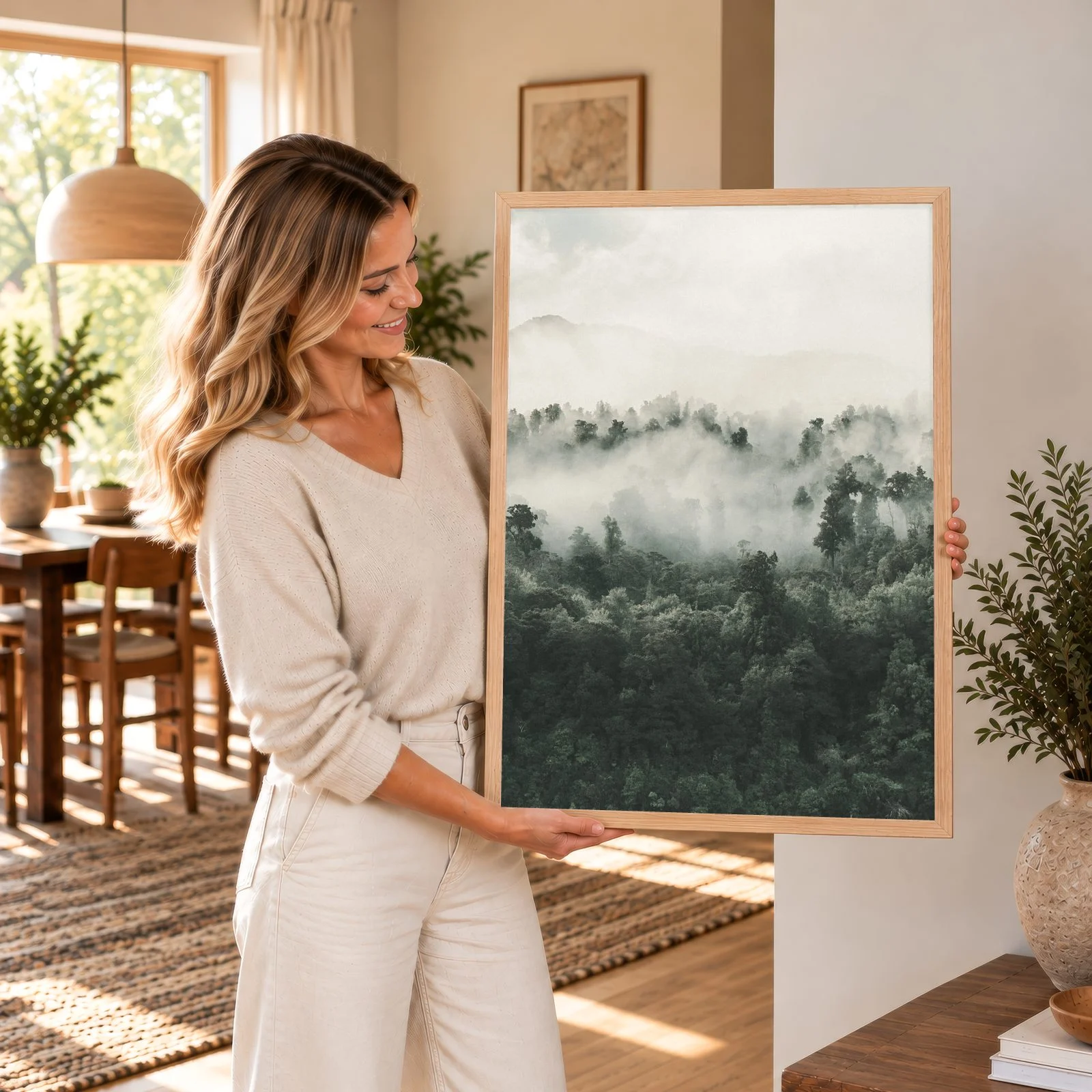 Natur Nr. 128 – Akustikbild mit Druck, 104 × 73 cm