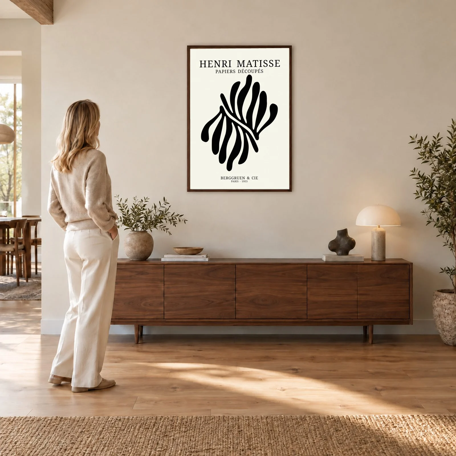 Matisse Nr. 141 – Akustikbild mit Druck, 104 × 73 cm
