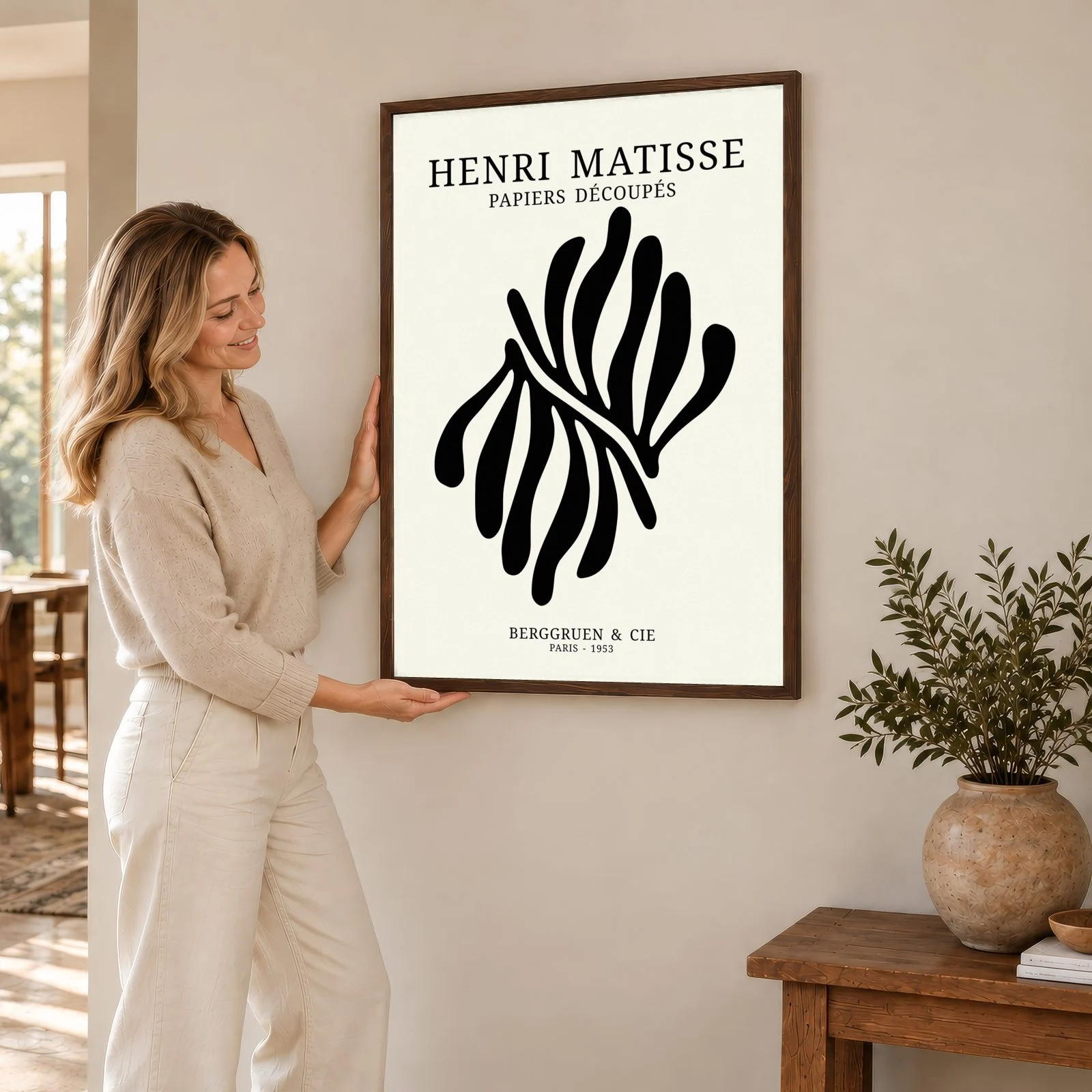 Matisse Nr. 141 – Akustikbild mit Druck, 104 × 73 cm