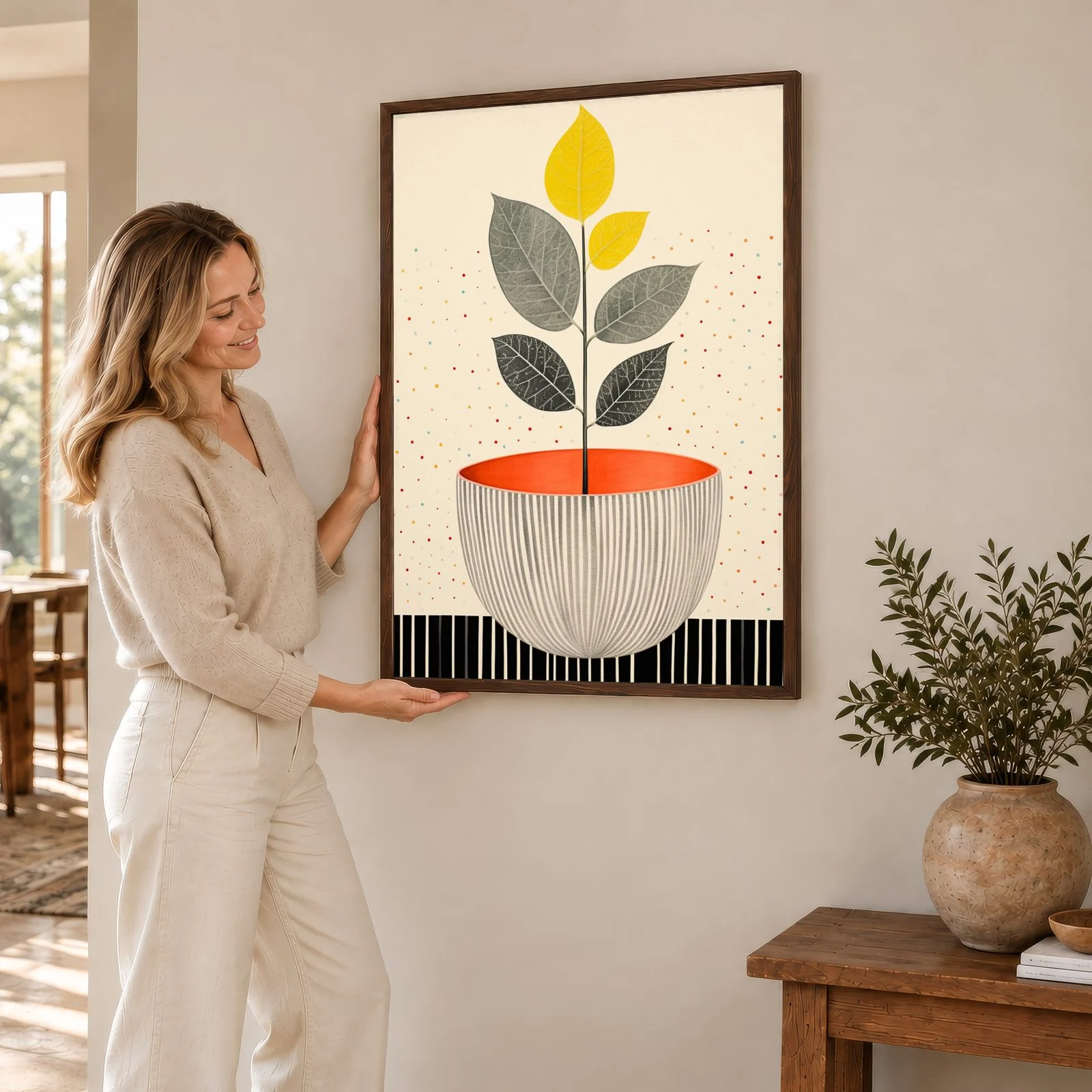 Boho Nr. 148 – Akustikbild mit Druck, 104 × 73 cm