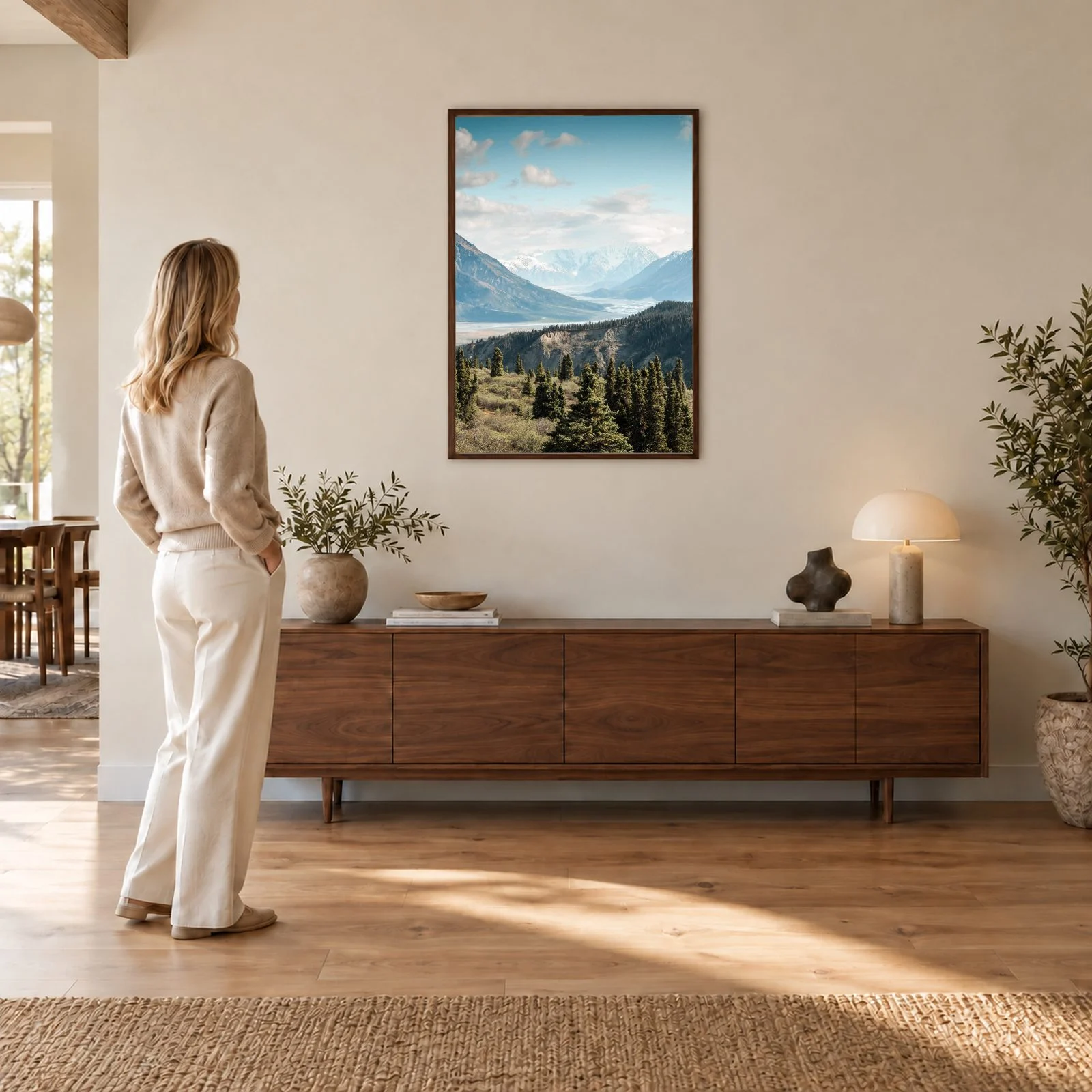 Natur Nr. 171 – Akustikbild mit Druck, 104 × 73 cm