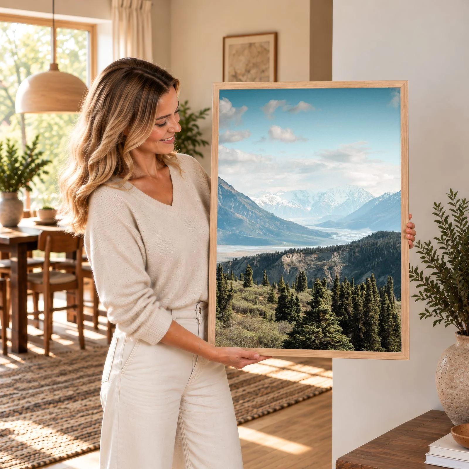 Natur Nr. 171 – Akustikbild mit Druck, 104 × 73 cm