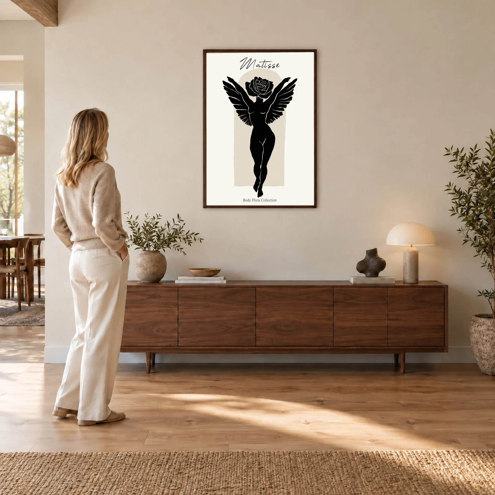 Matisse Nr. 445 – Akustikbild mit Druck, 104 × 73 cm