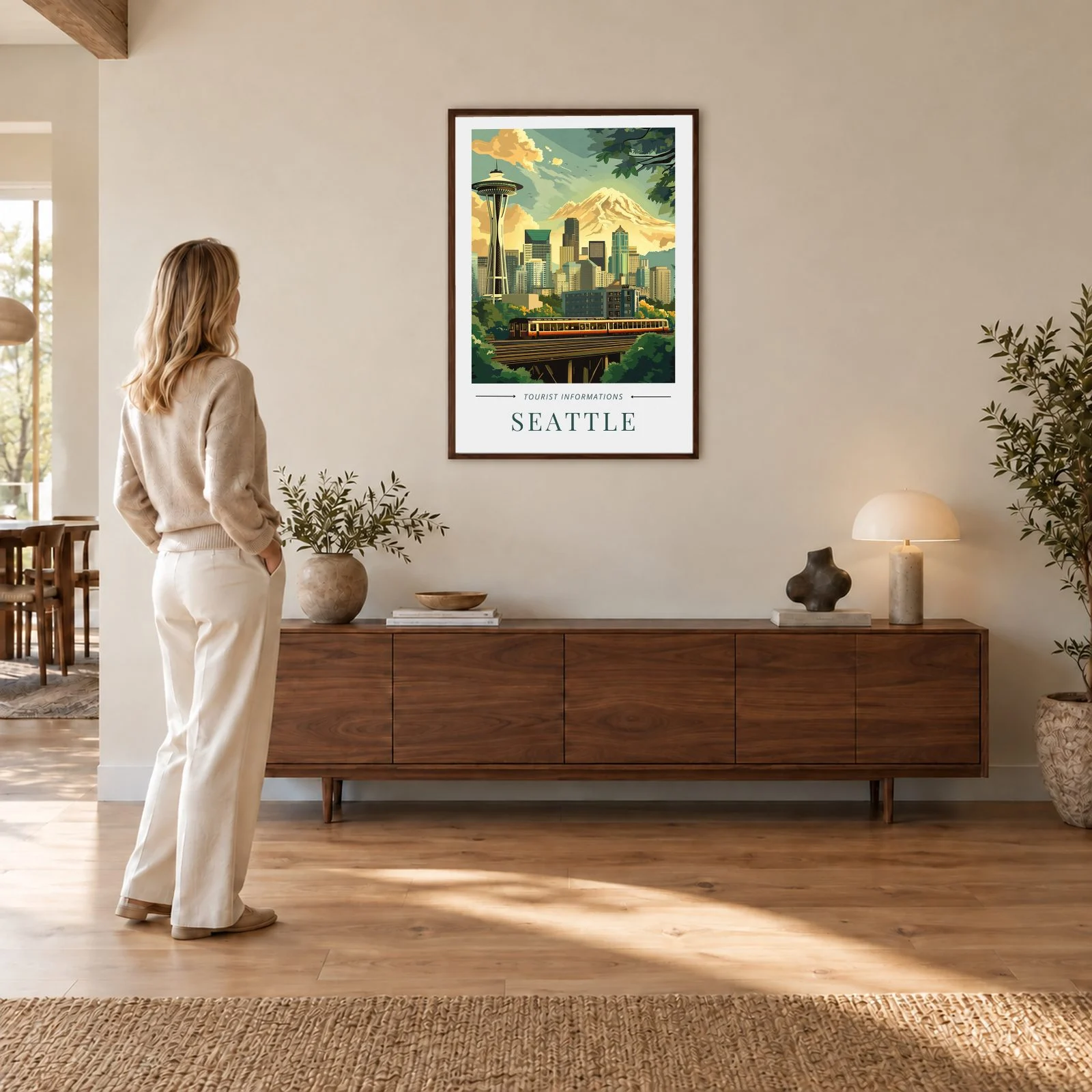 Reisen Nr. 100 – Akustikbild mit Druck, 104 × 73 cm