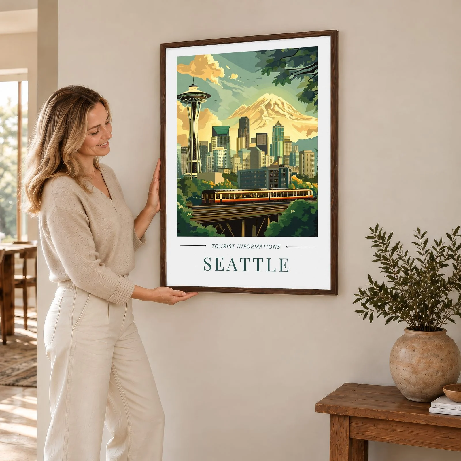 Reisen Nr. 100 – Akustikbild mit Druck, 104 × 73 cm