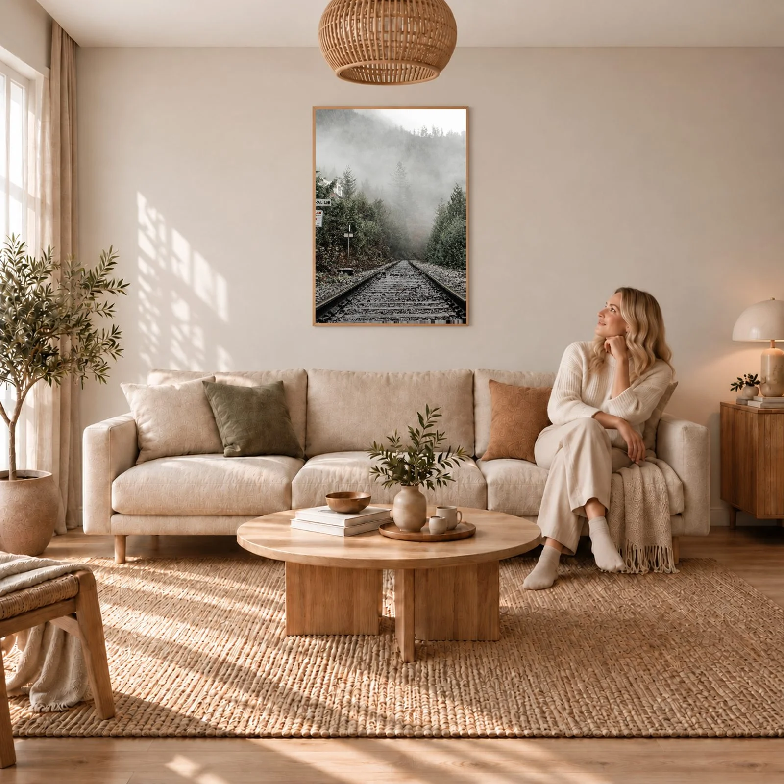 Natur Nr. 154 – Akustikbild mit Druck, 104 × 73 cm