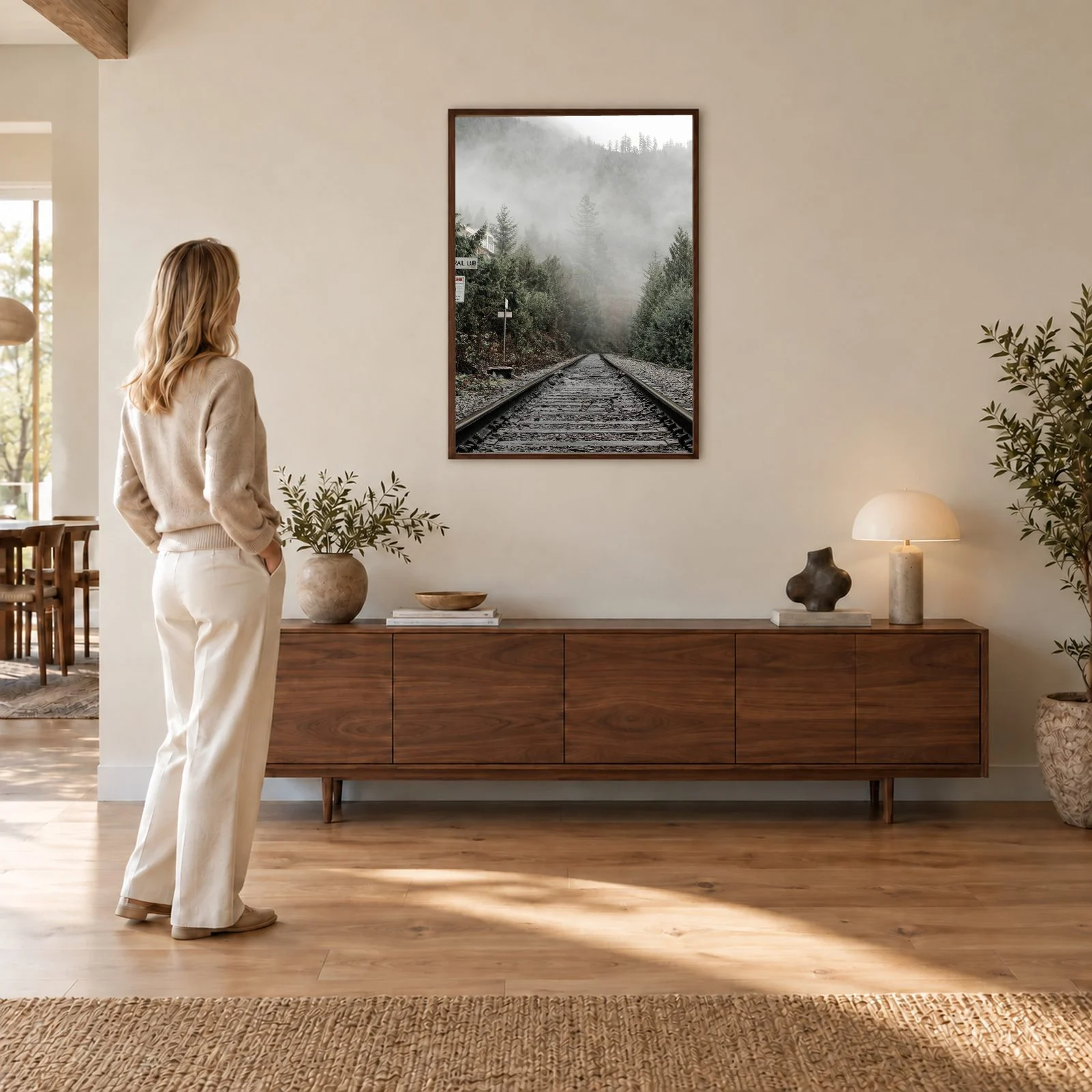 Natur Nr. 154 – Akustikbild mit Druck, 104 × 73 cm