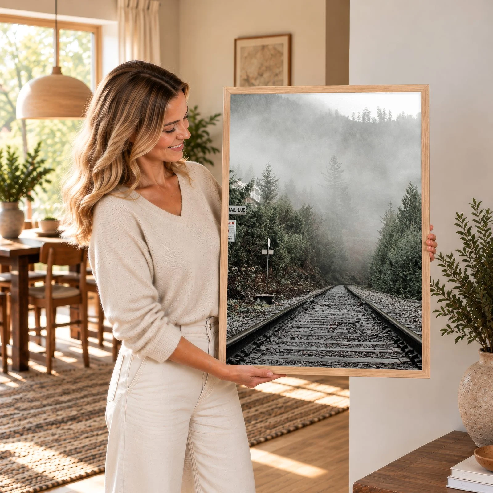 Natur Nr. 154 – Akustikbild mit Druck, 104 × 73 cm