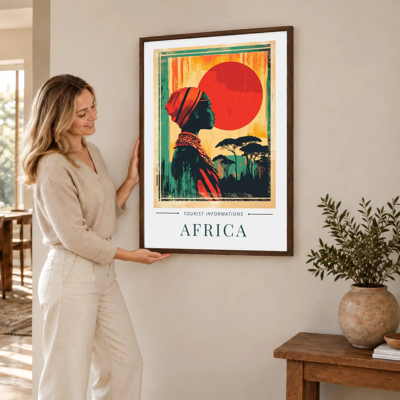 Reisen Nr. 105 – Akustikbild mit Druck, 104 × 73 cm