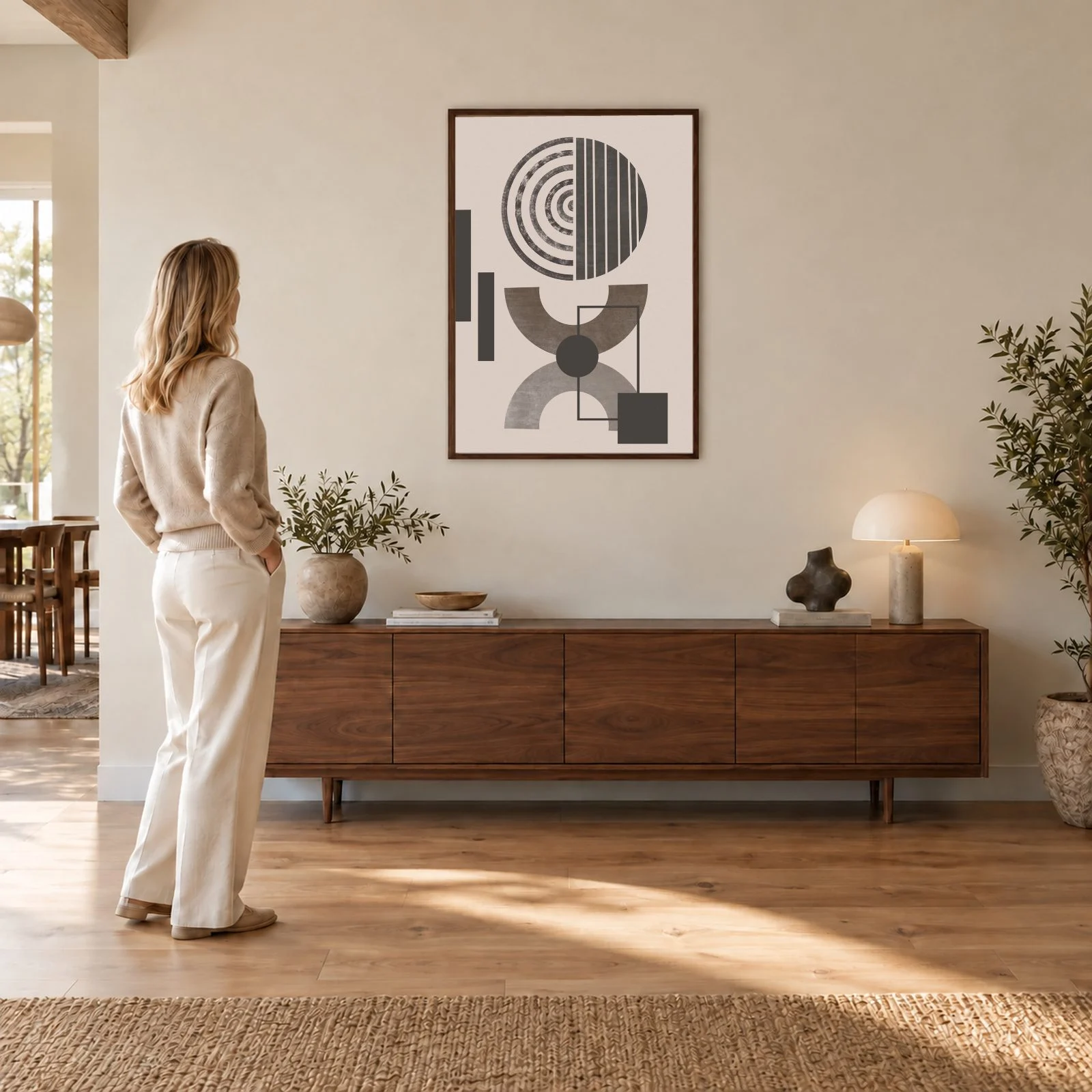 Boho Nr. 667 – Akustikbild mit Druck, 104 × 73 cm