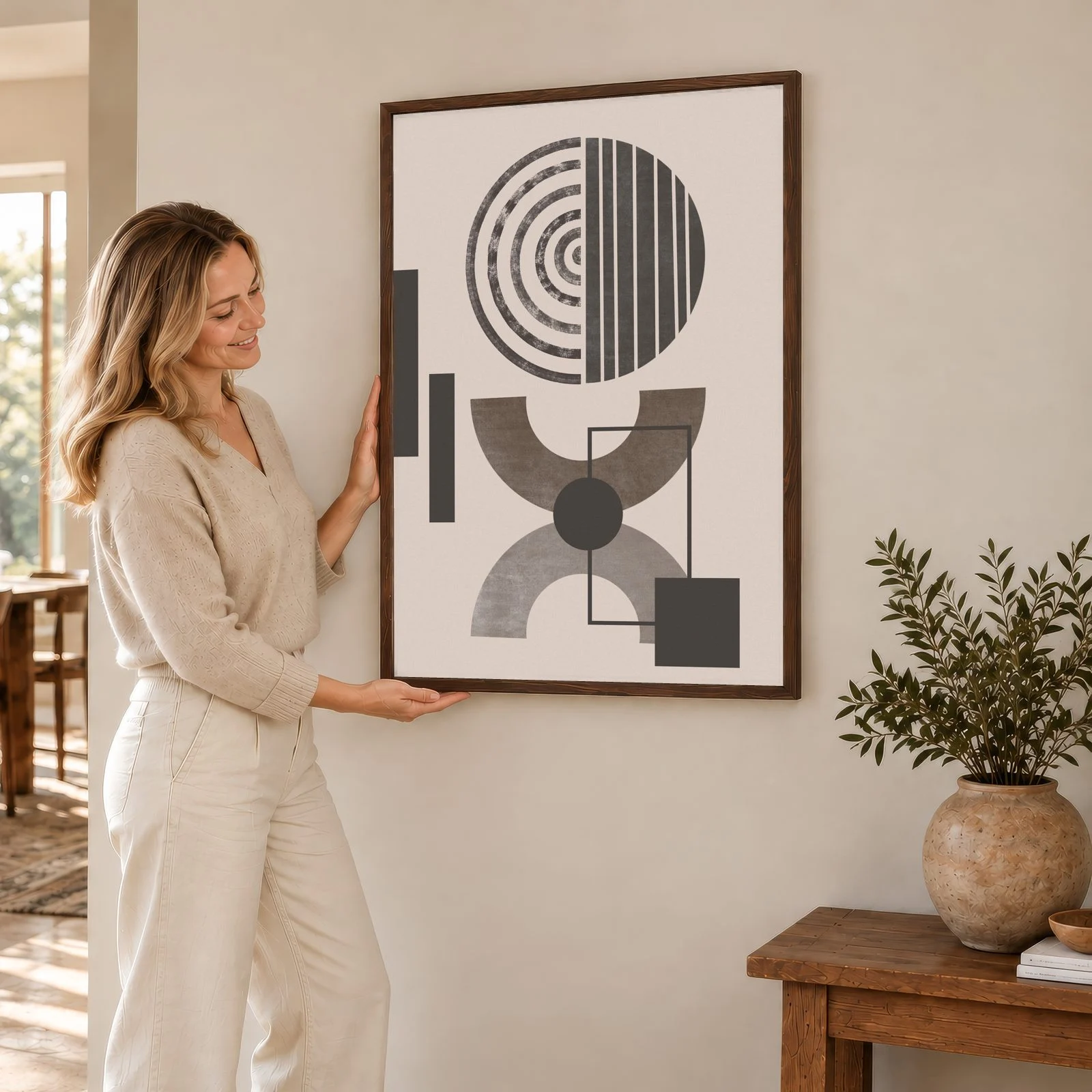 Boho Nr. 667 – Akustikbild mit Druck, 104 × 73 cm