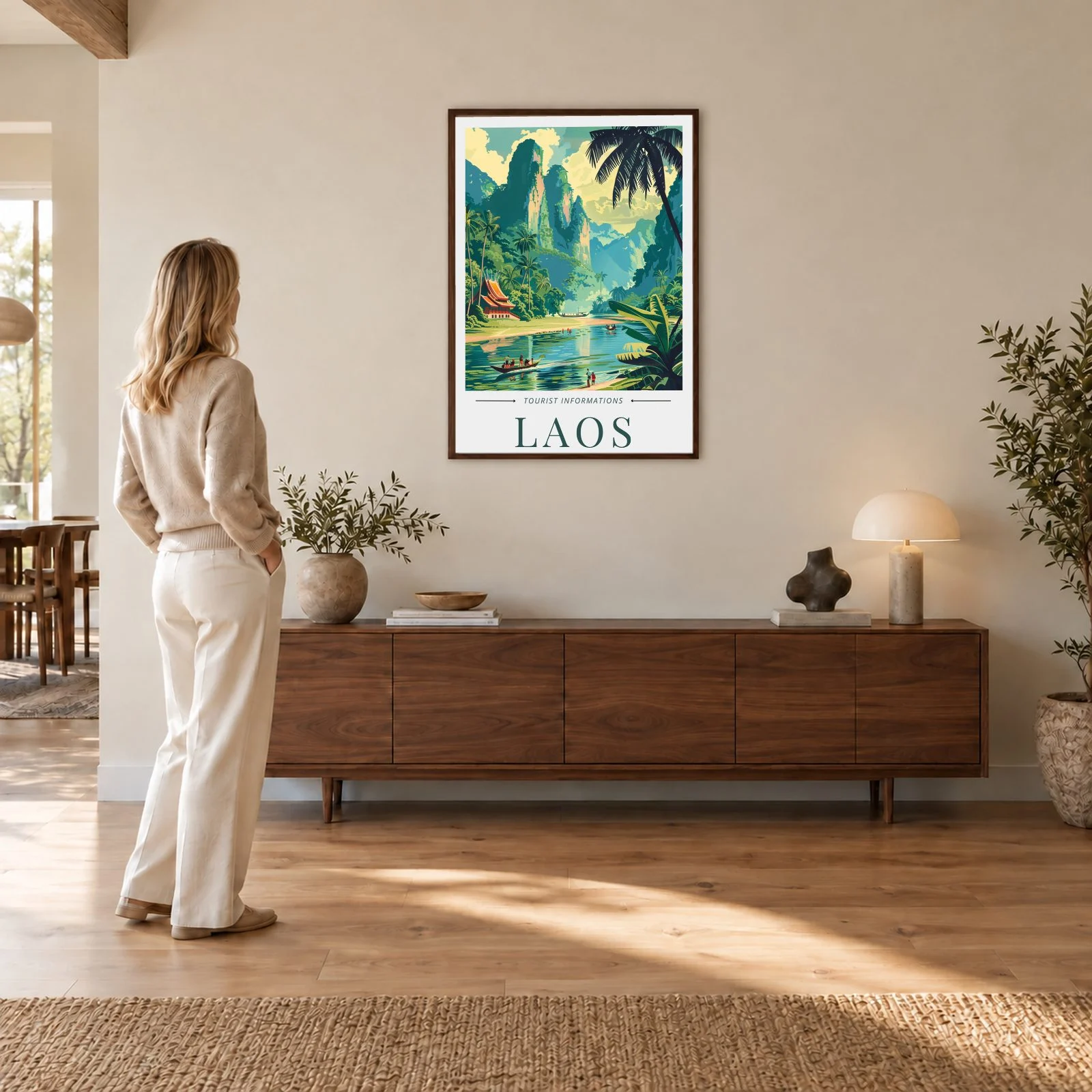 Reisen Nr. 39 – Akustikbild mit Druck, 104 × 73 cm