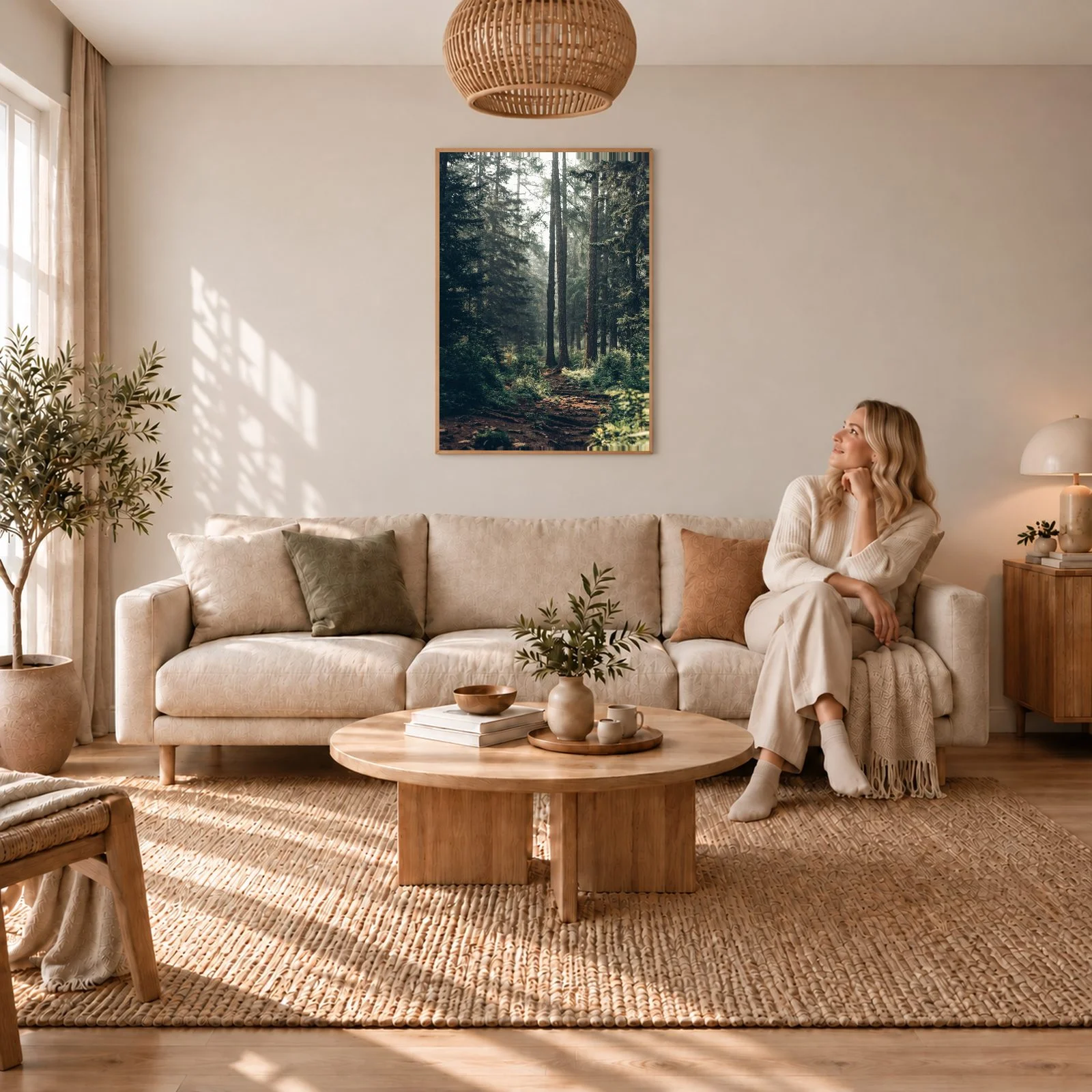Natur Nr. 105 – Akustikbild mit Druck, 104 × 73 cm