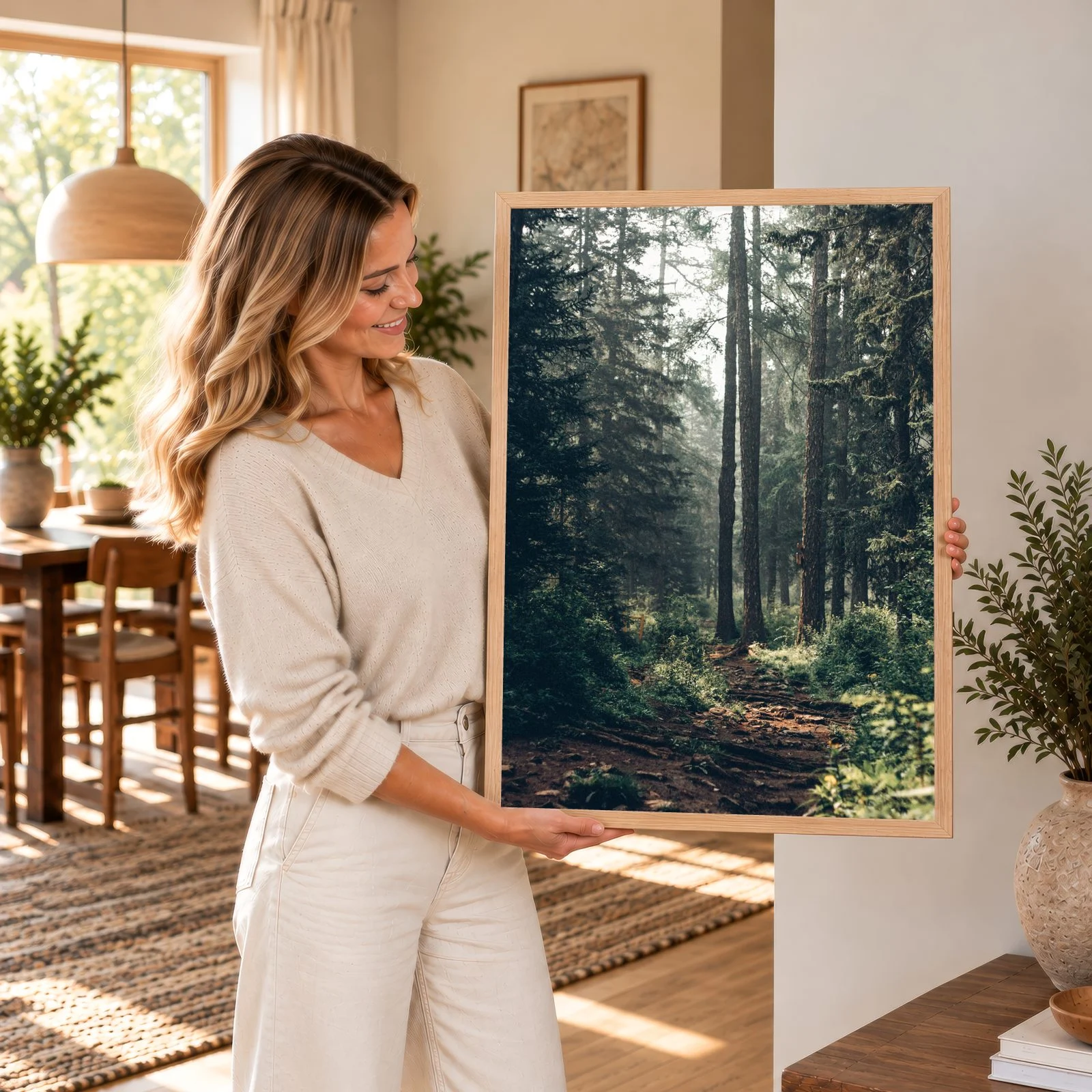Natur Nr. 105 – Akustikbild mit Druck, 104 × 73 cm