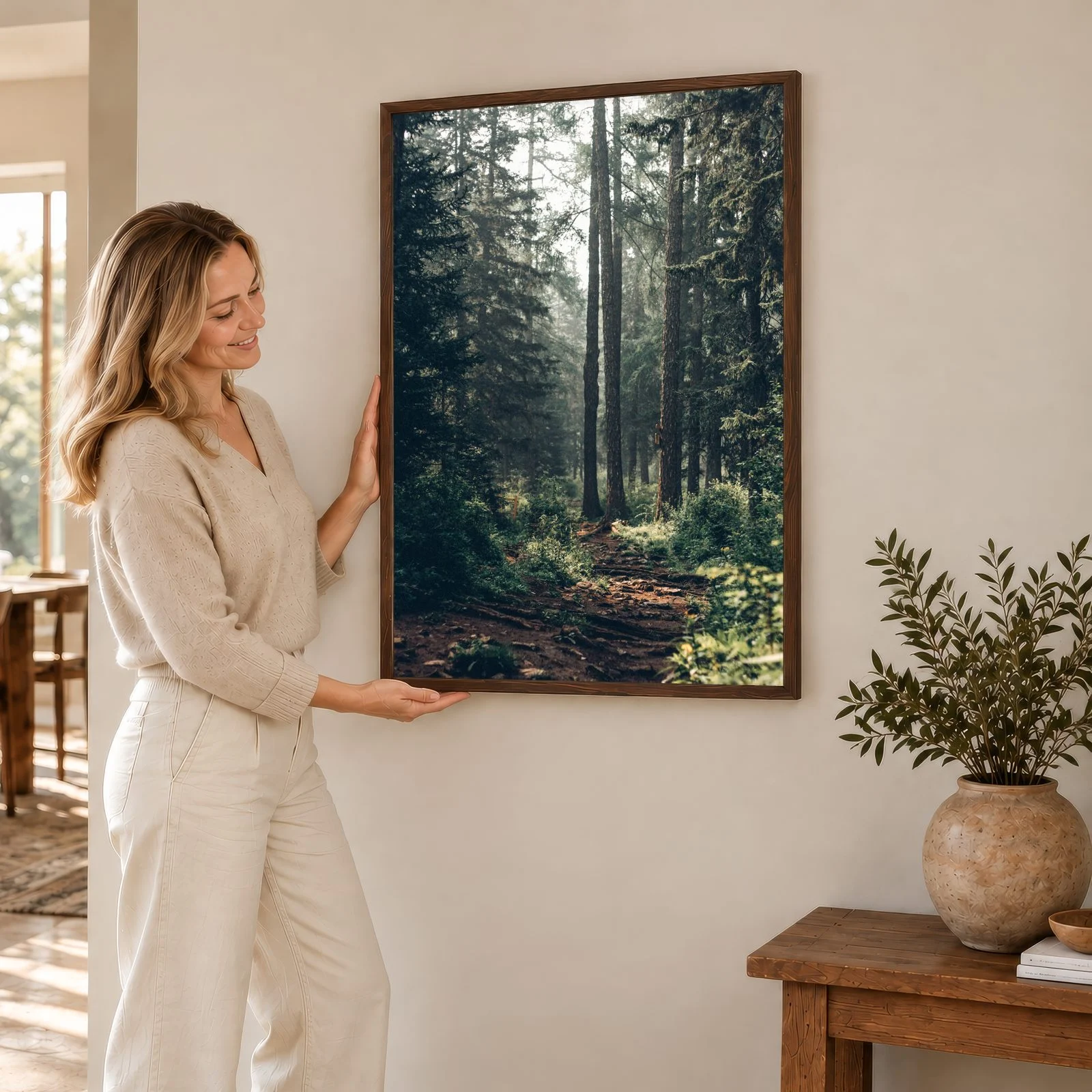 Natur Nr. 105 – Akustikbild mit Druck, 104 × 73 cm