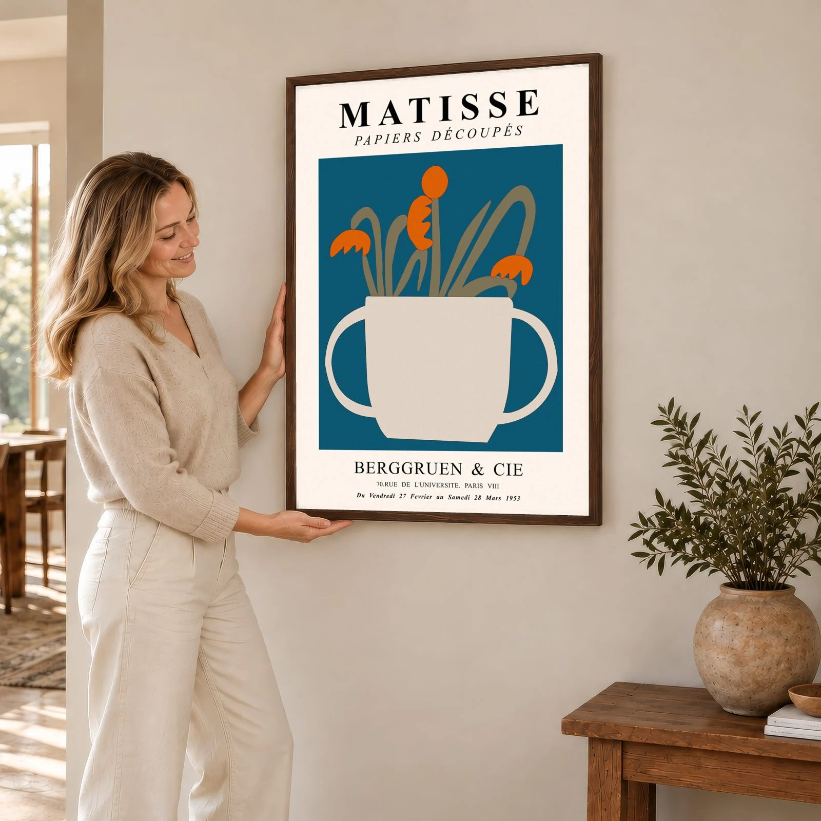 Matisse Nr. 223 – Akustikbild mit Druck, 104 × 73 cm