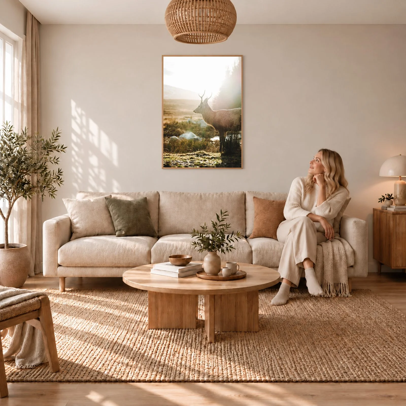 Natur Nr. 74 – Akustikbild mit Druck, 104 × 73 cm
