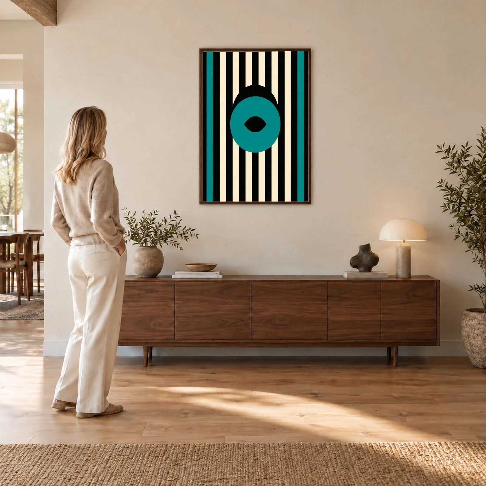 Boho Nr. 251 – Akustikbild mit Druck, 104 × 73 cm