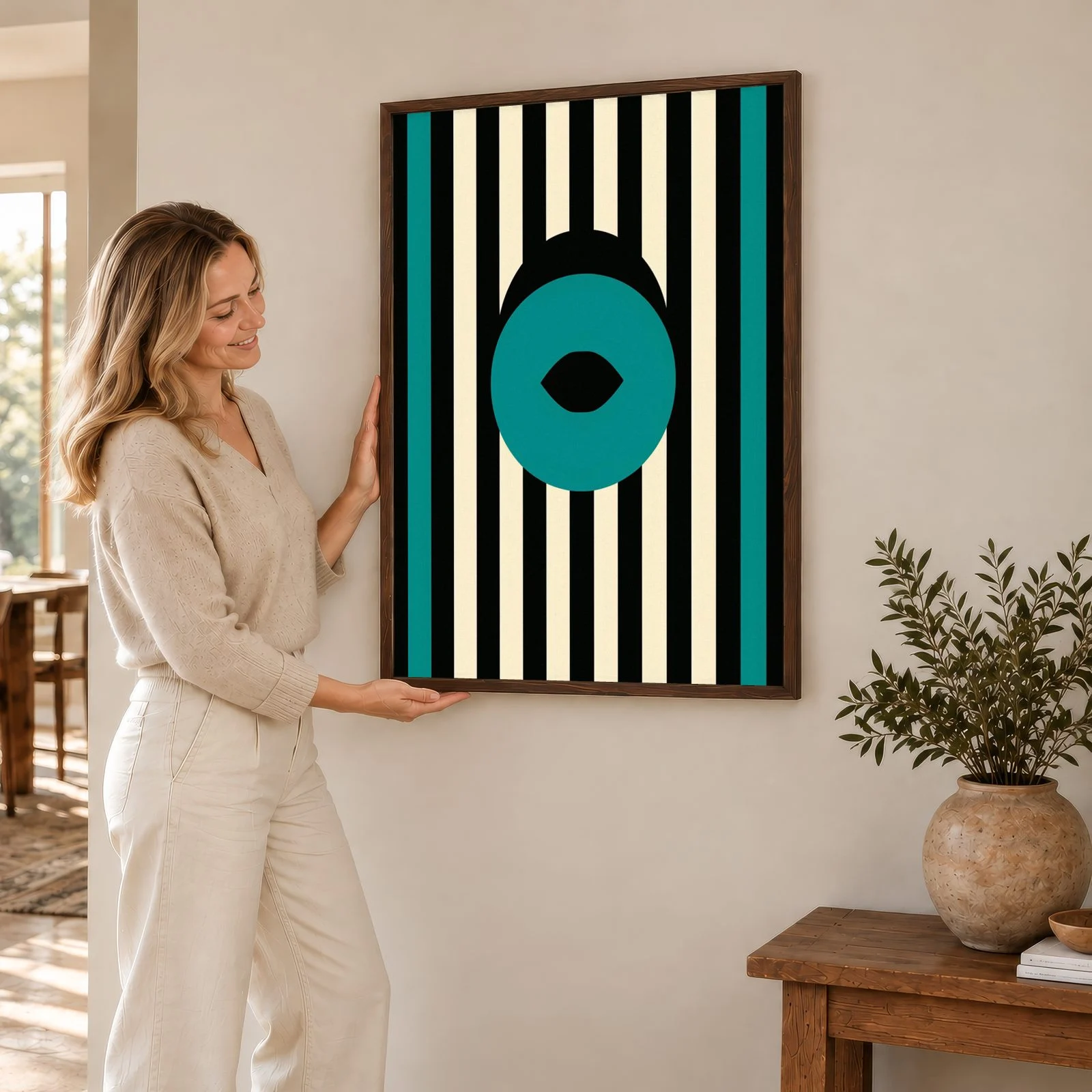 Boho Nr. 251 – Akustikbild mit Druck, 104 × 73 cm