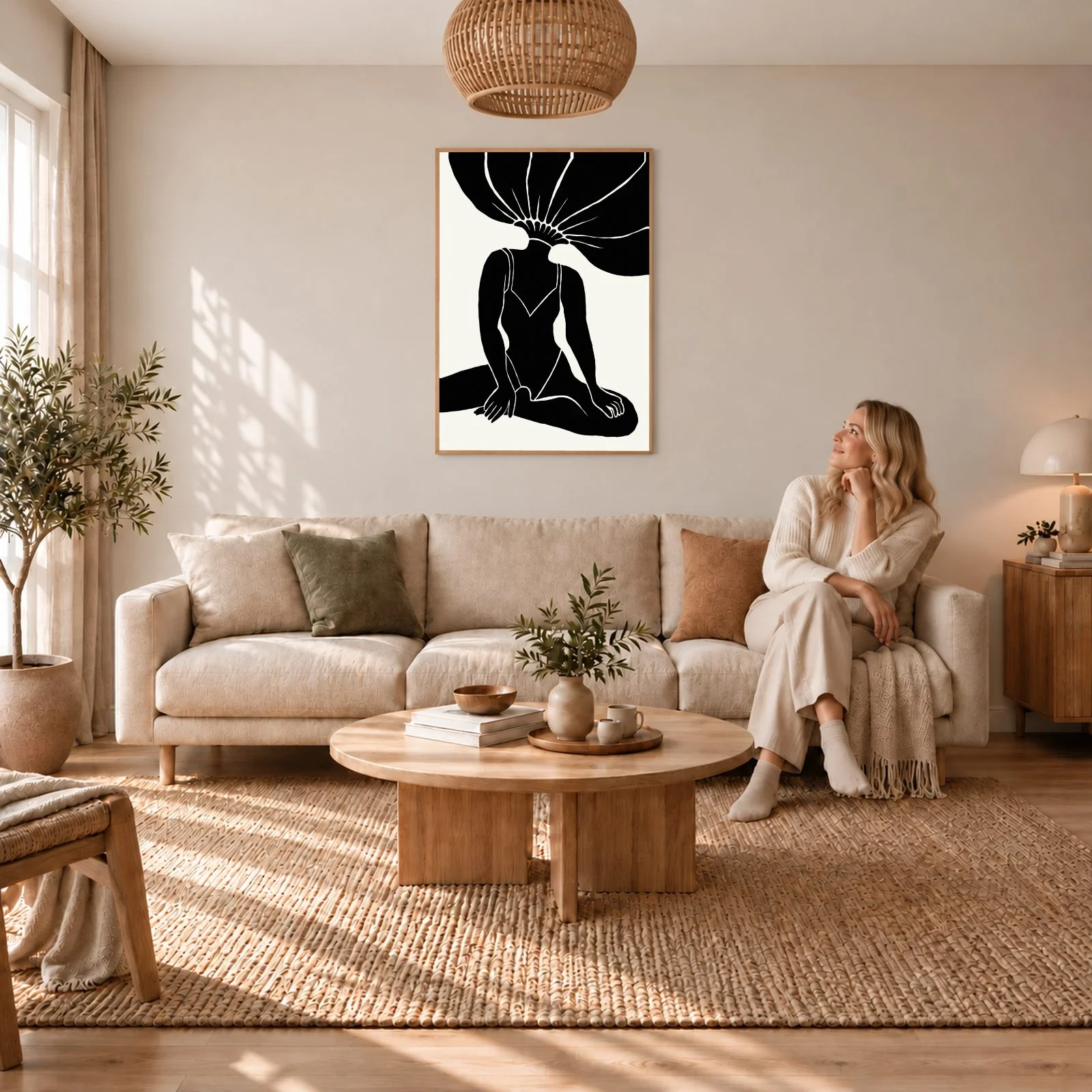 Matisse Nr. 484 – Akustikbild mit Druck, 104 × 73 cm