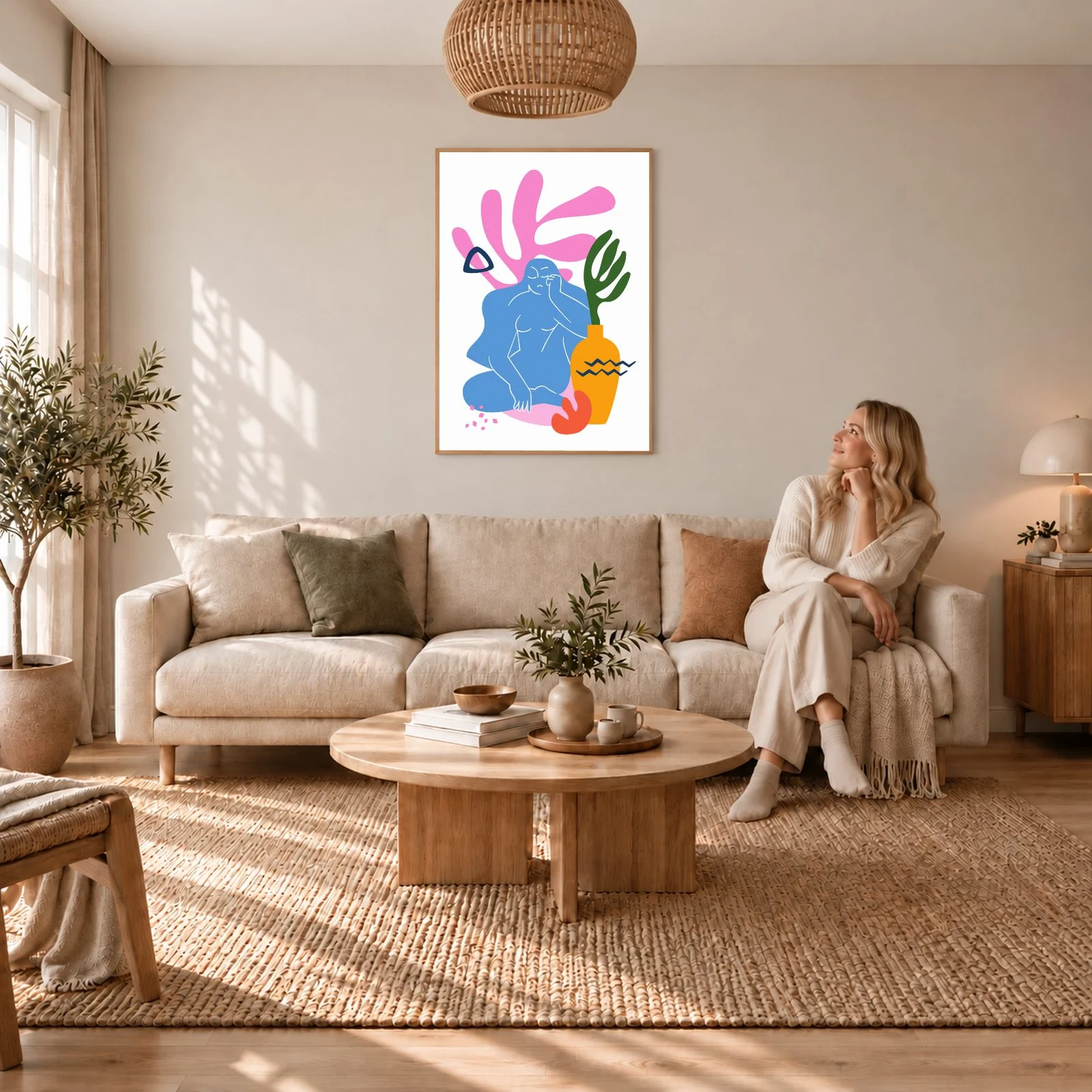 Matisse Nr. 184 – Akustikbild mit Druck, 104 × 73 cm