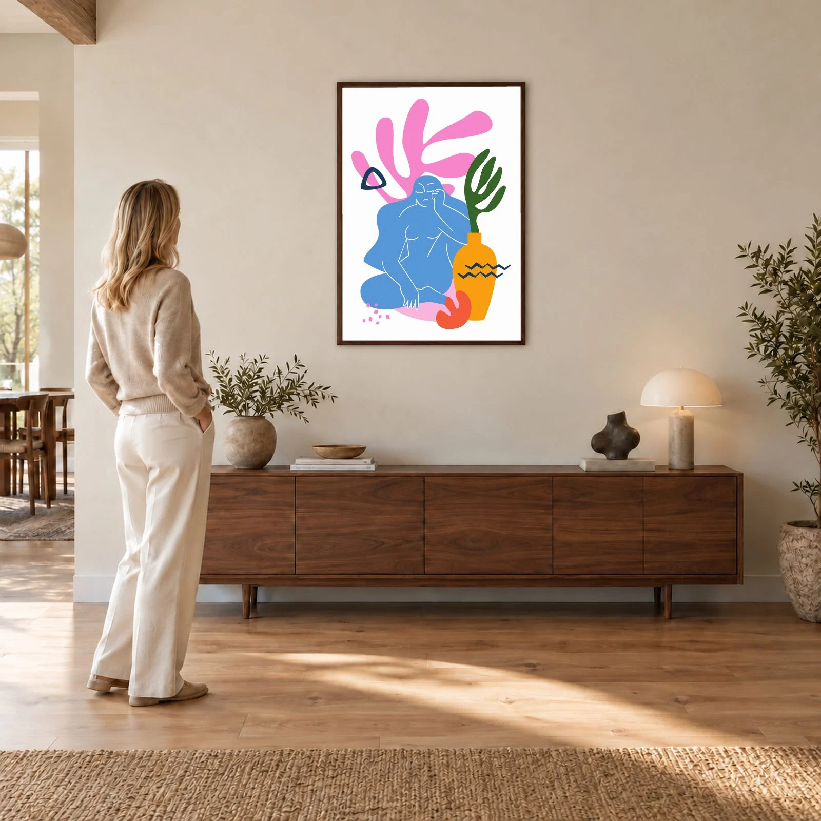Matisse Nr. 184 – Akustikbild mit Druck, 104 × 73 cm