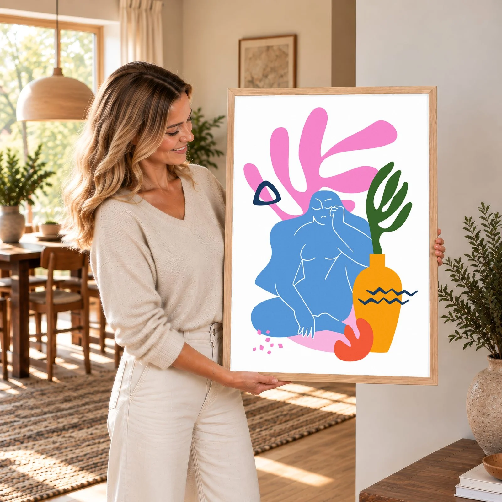 Matisse Nr. 184 – Akustikbild mit Druck, 104 × 73 cm