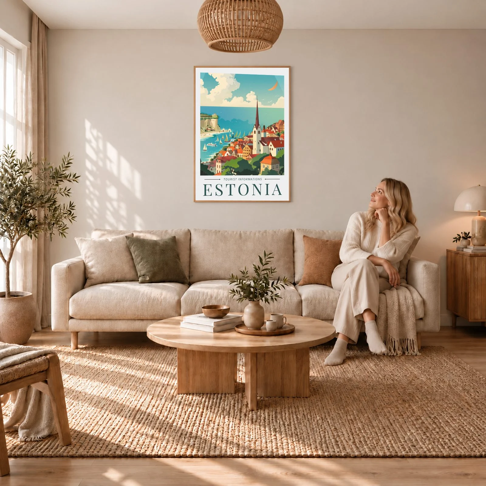 Reisen Nr. 37 – Akustikbild mit Druck, 104 × 73 cm