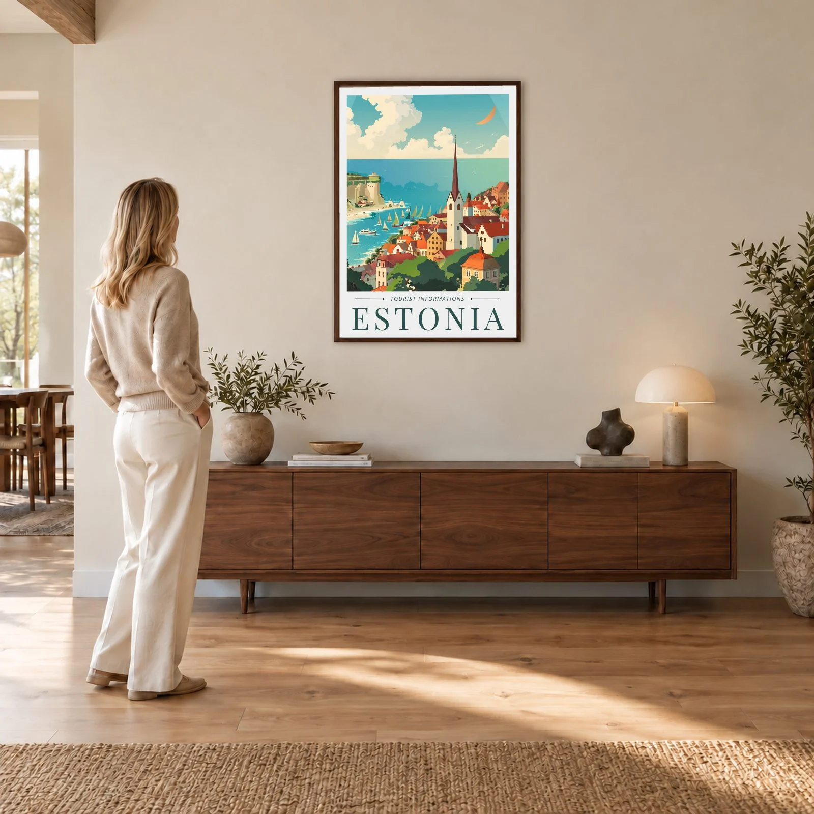 Reisen Nr. 37 – Akustikbild mit Druck, 104 × 73 cm