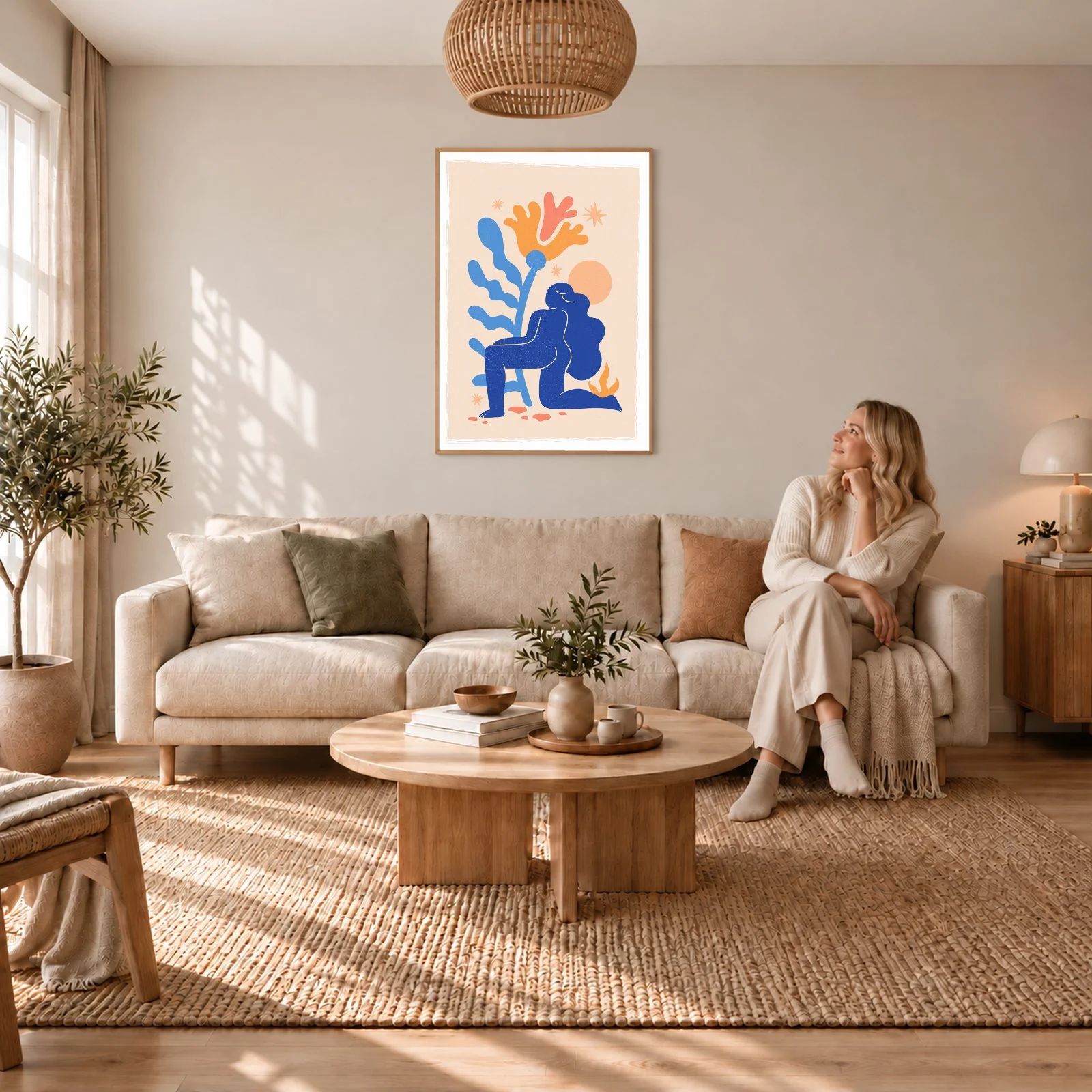 Matisse Nr. 96 – Akustikbild mit Druck, 104 × 73 cm
