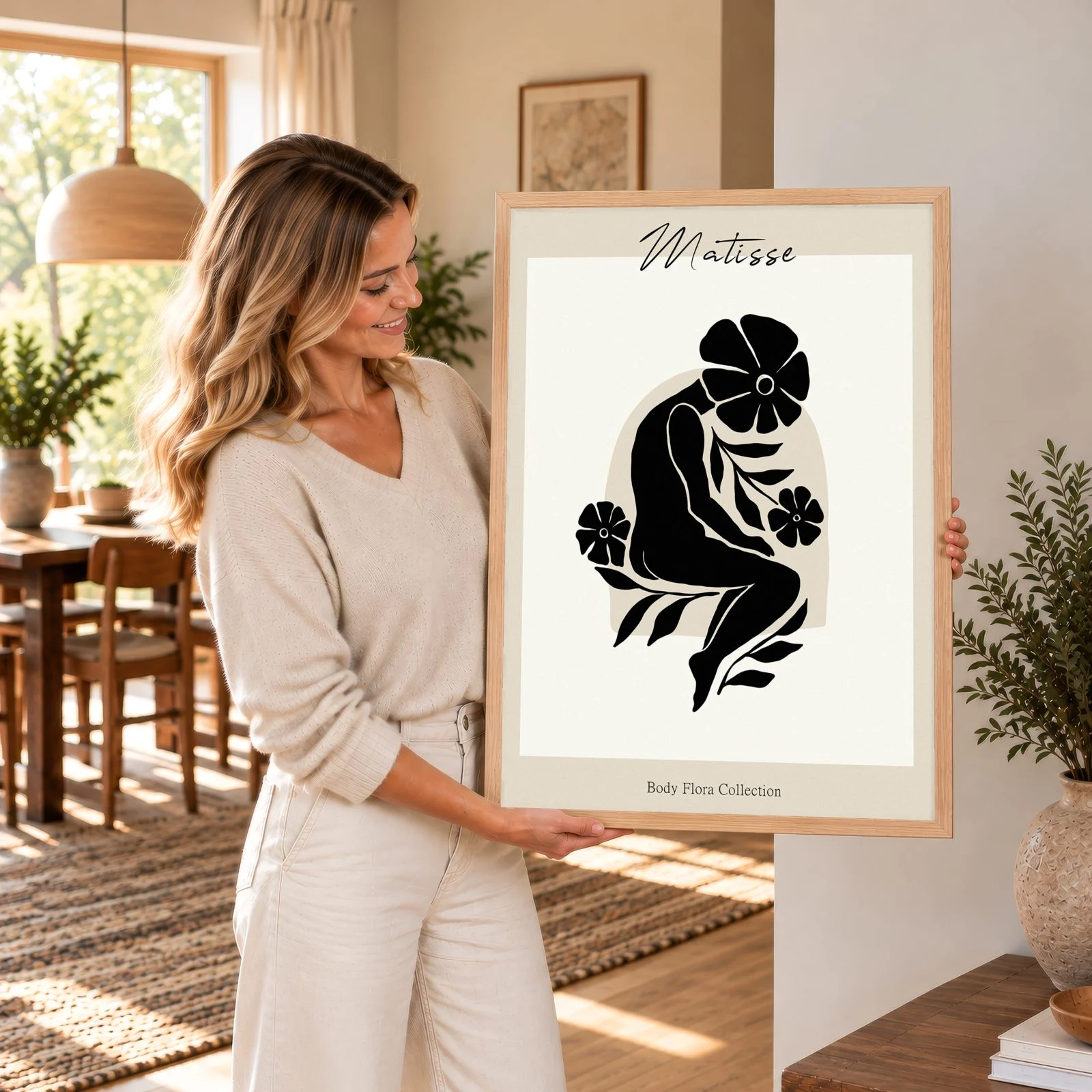 Matisse Nr. 483 – Akustikbild mit Druck, 104 × 73 cm