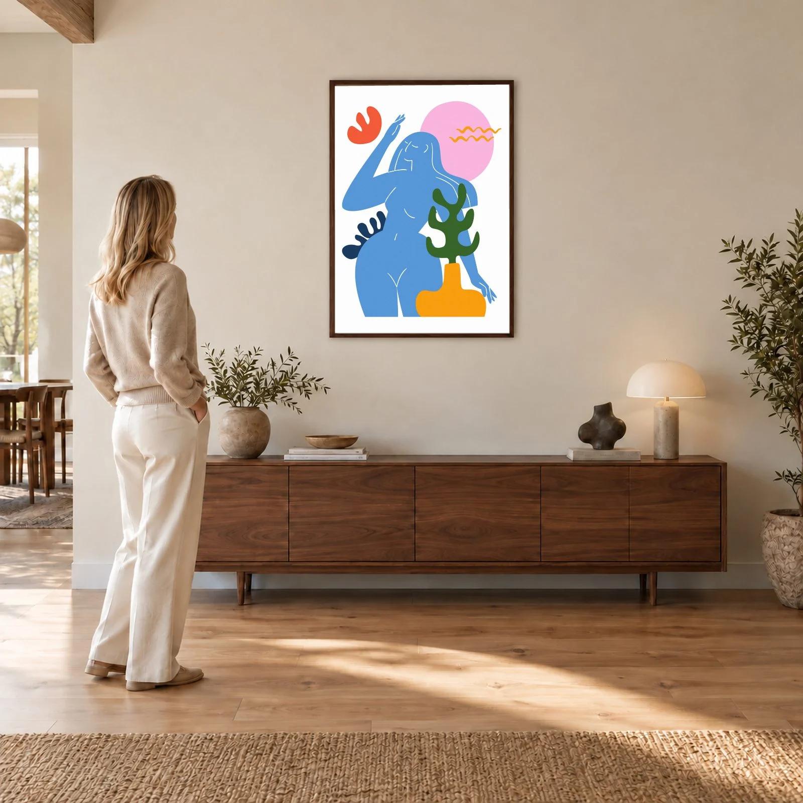 Matisse Nr. 179 – Akustikbild mit Druck, 104 × 73 cm