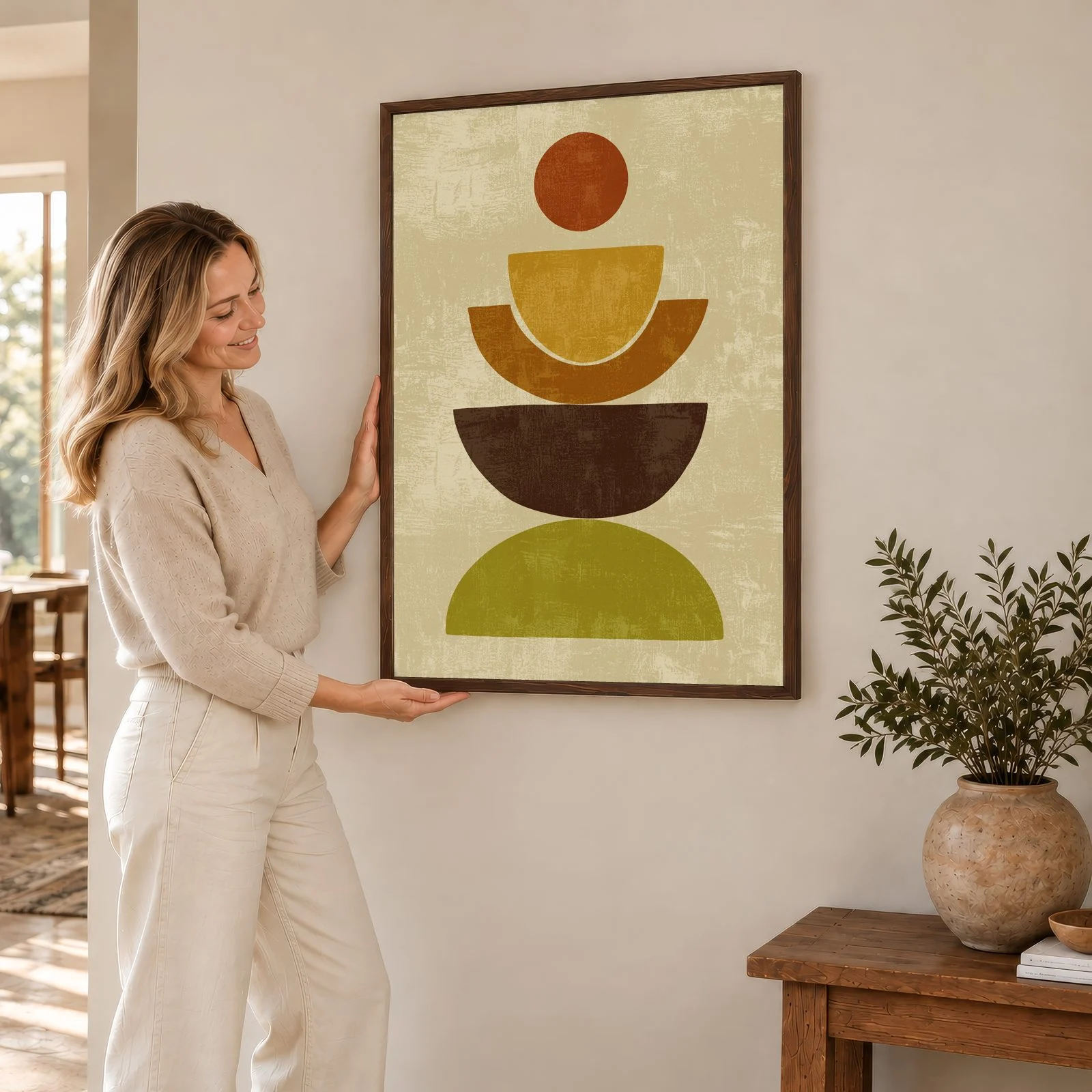 Boho Nr. 647 – Akustikbild mit Druck, 104 × 73 cm