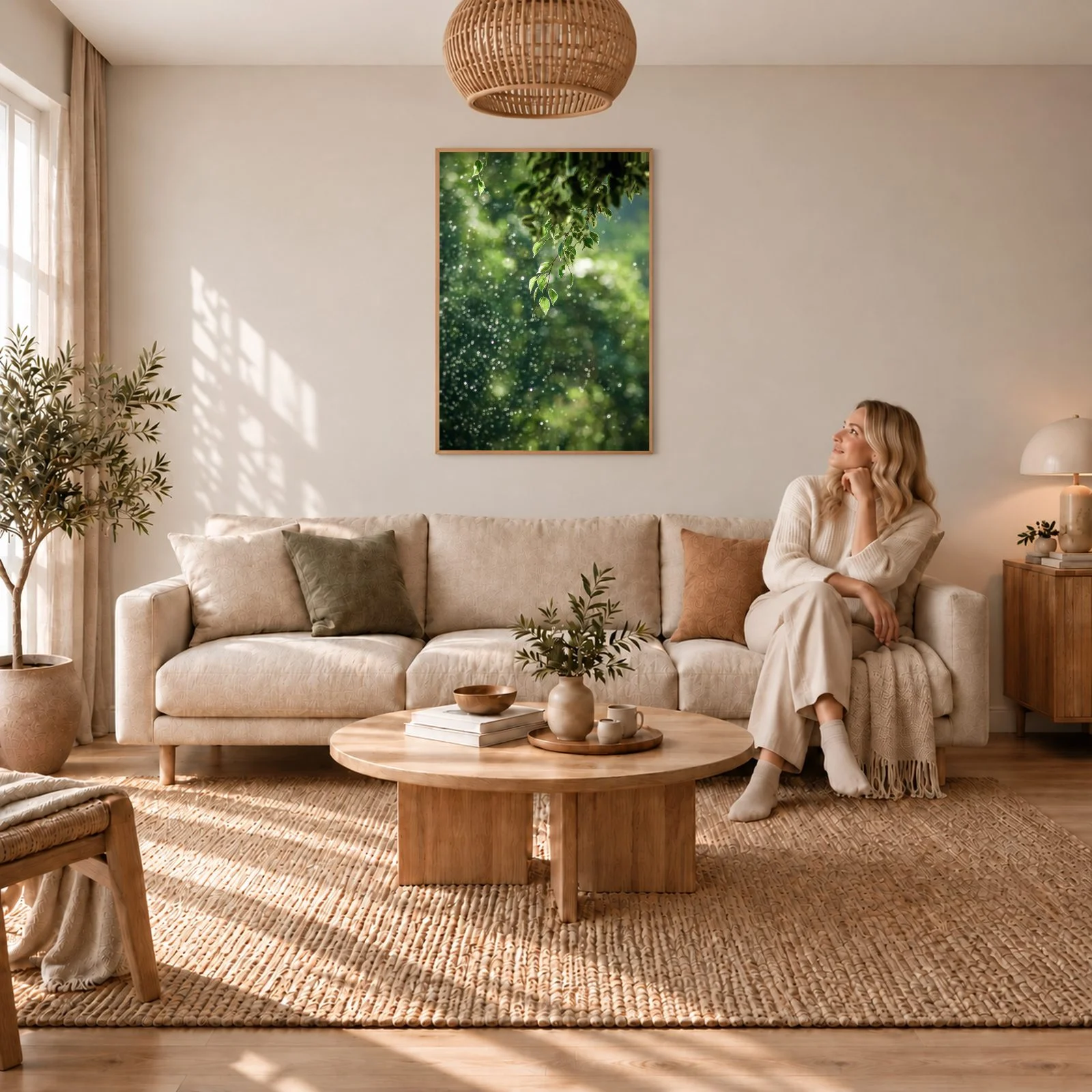 Natur Nr. 87 – Akustikbild mit Druck, 104 × 73 cm