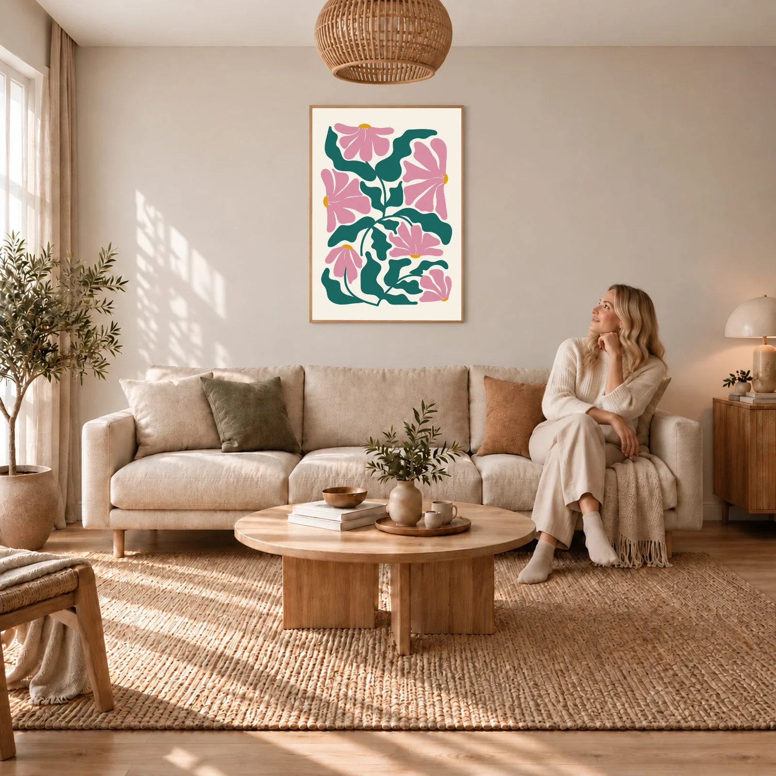 Matisse Nr. 427 – Akustikbild mit Druck, 104 × 73 cm