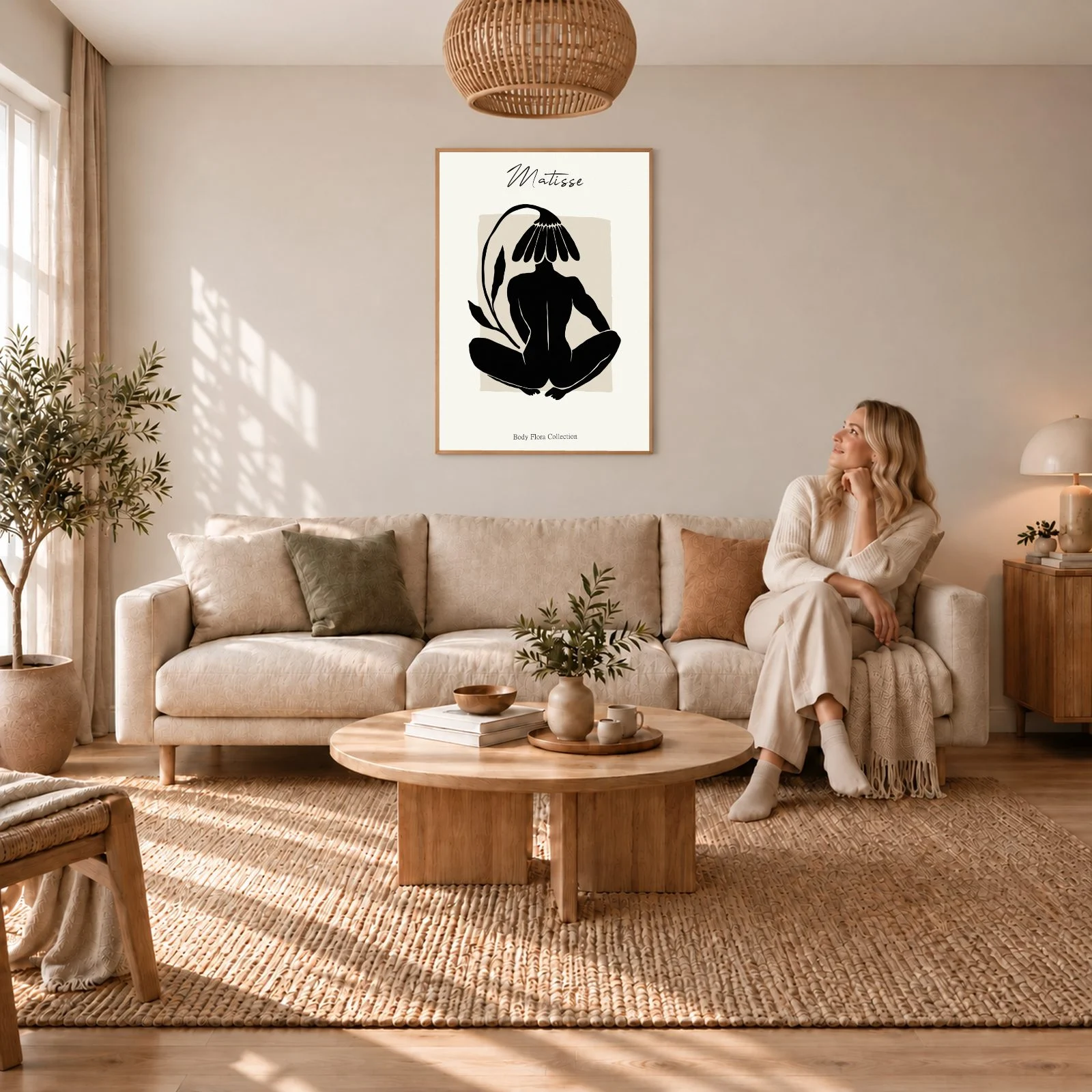 Matisse Nr. 474 – Akustikbild mit Druck, 104 × 73 cm