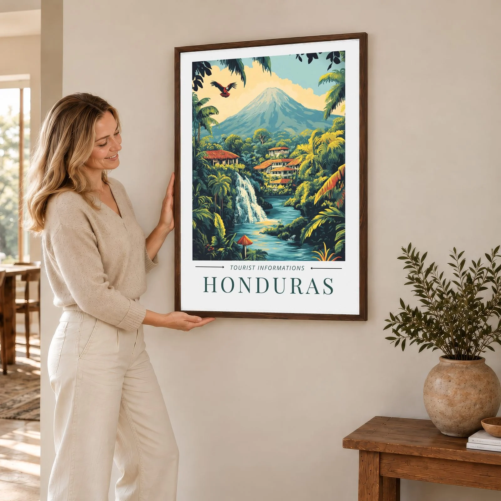 Reisen Nr. 113 – Akustikbild mit Druck, 104 × 73 cm