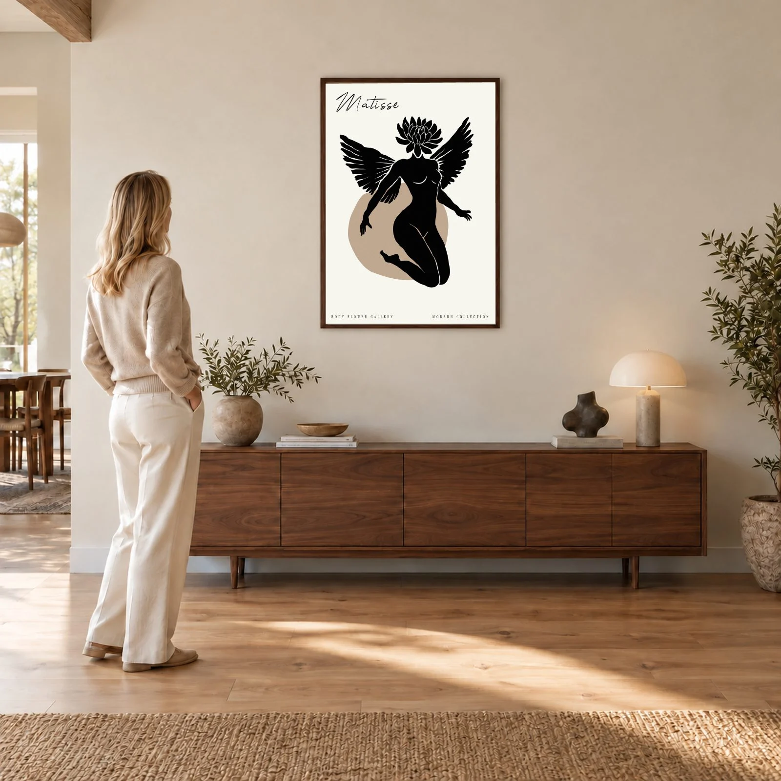 Matisse Nr. 438 – Akustikbild mit Druck, 104 × 73 cm